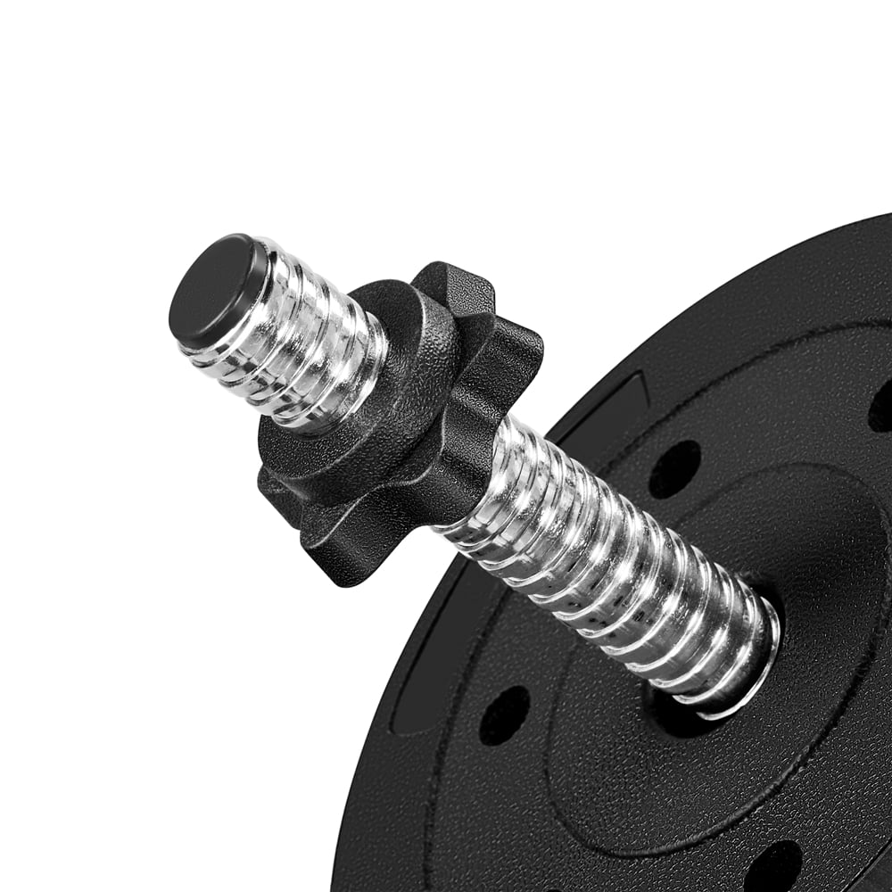 Easyfashion 44LB Adjustable Dumbbell Set, Black - Womvr