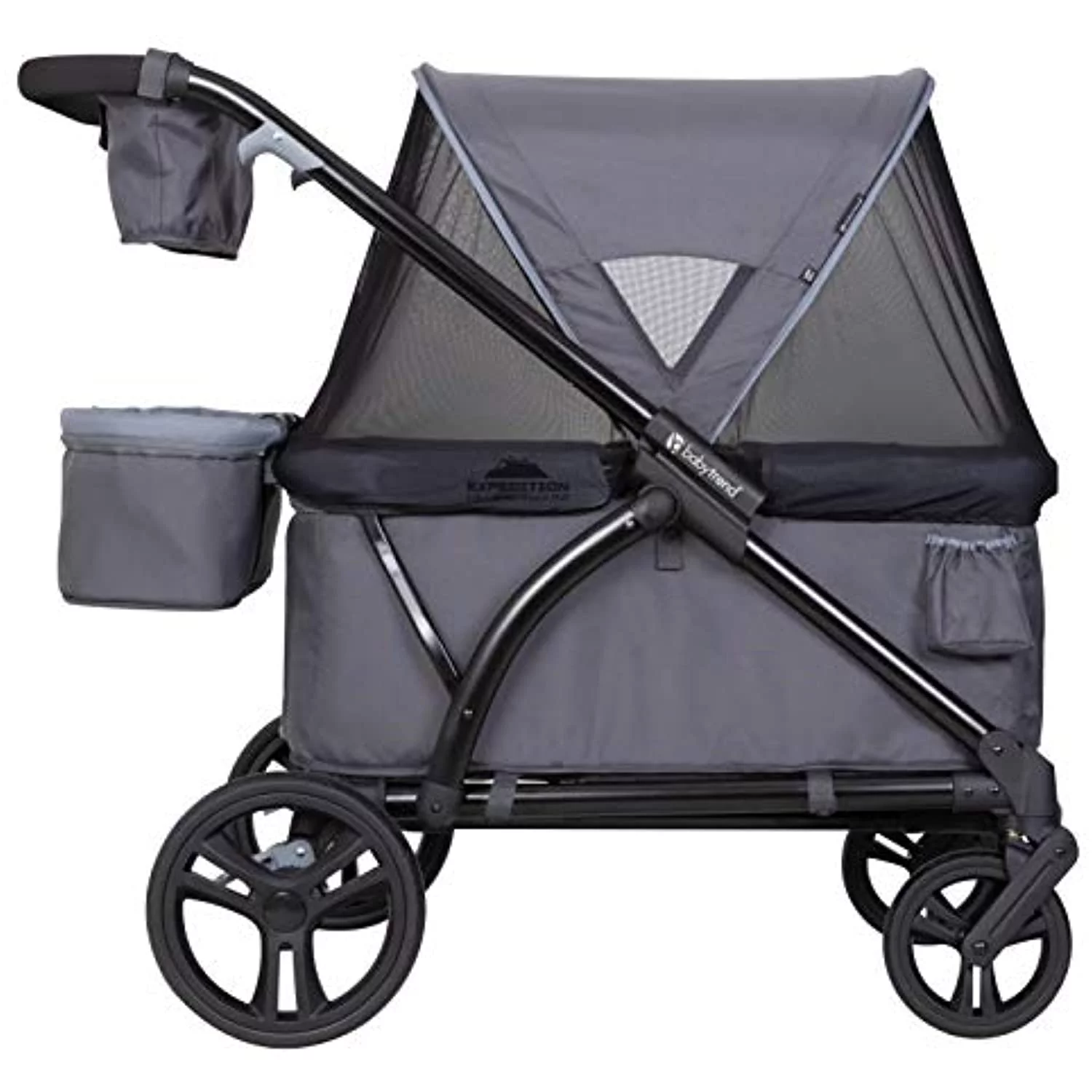 Baby Trend Expedition Plus 2-in-1 Stroller Wagon, Solid Print Black - Womvr