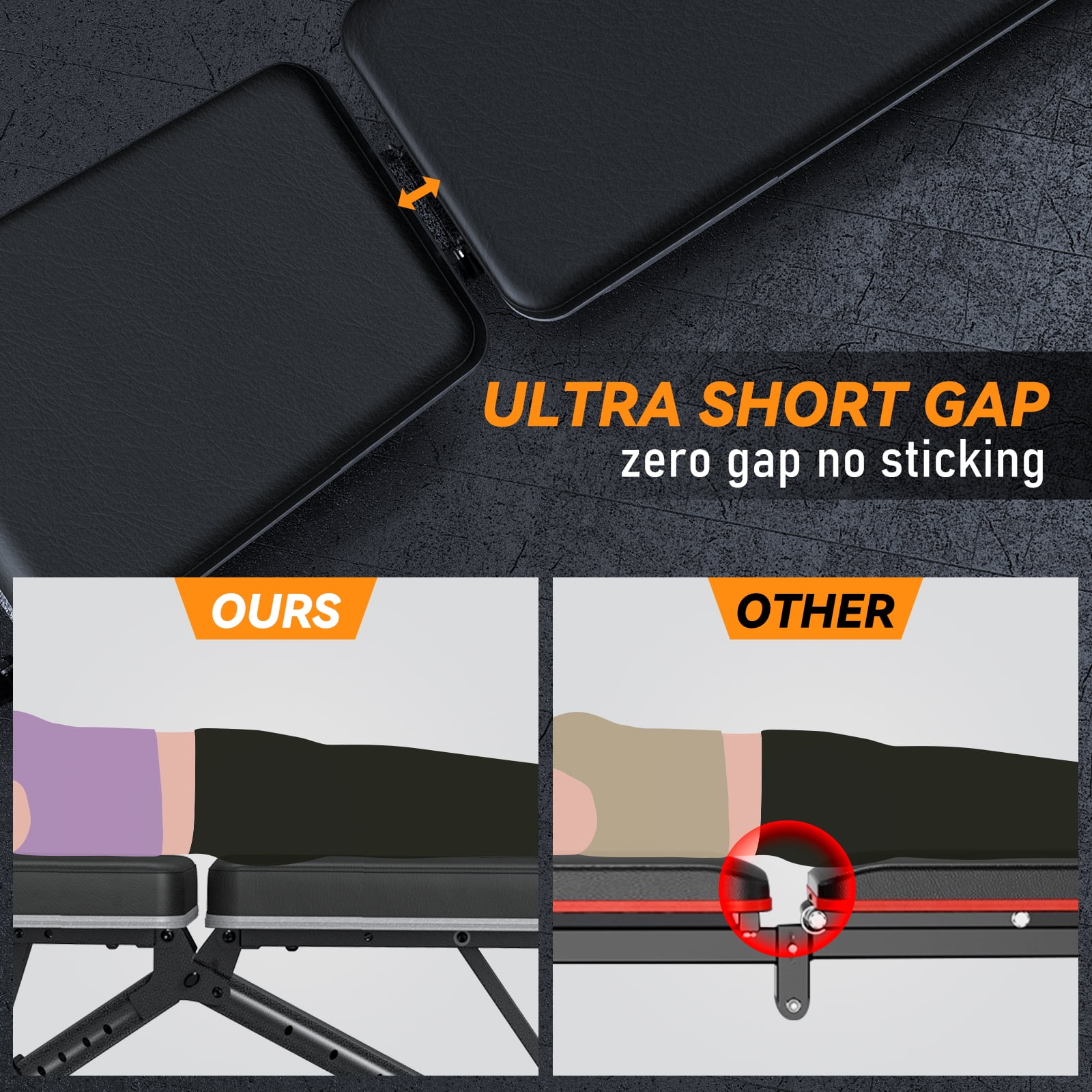 KURONO 90�� Adjustable Weight Bench Workout bench,800LB Incline Decline Bench for Home Gym,Exercise Bench Fitness Equipment,Ultra Short Gap 2024 New Version - Womvr