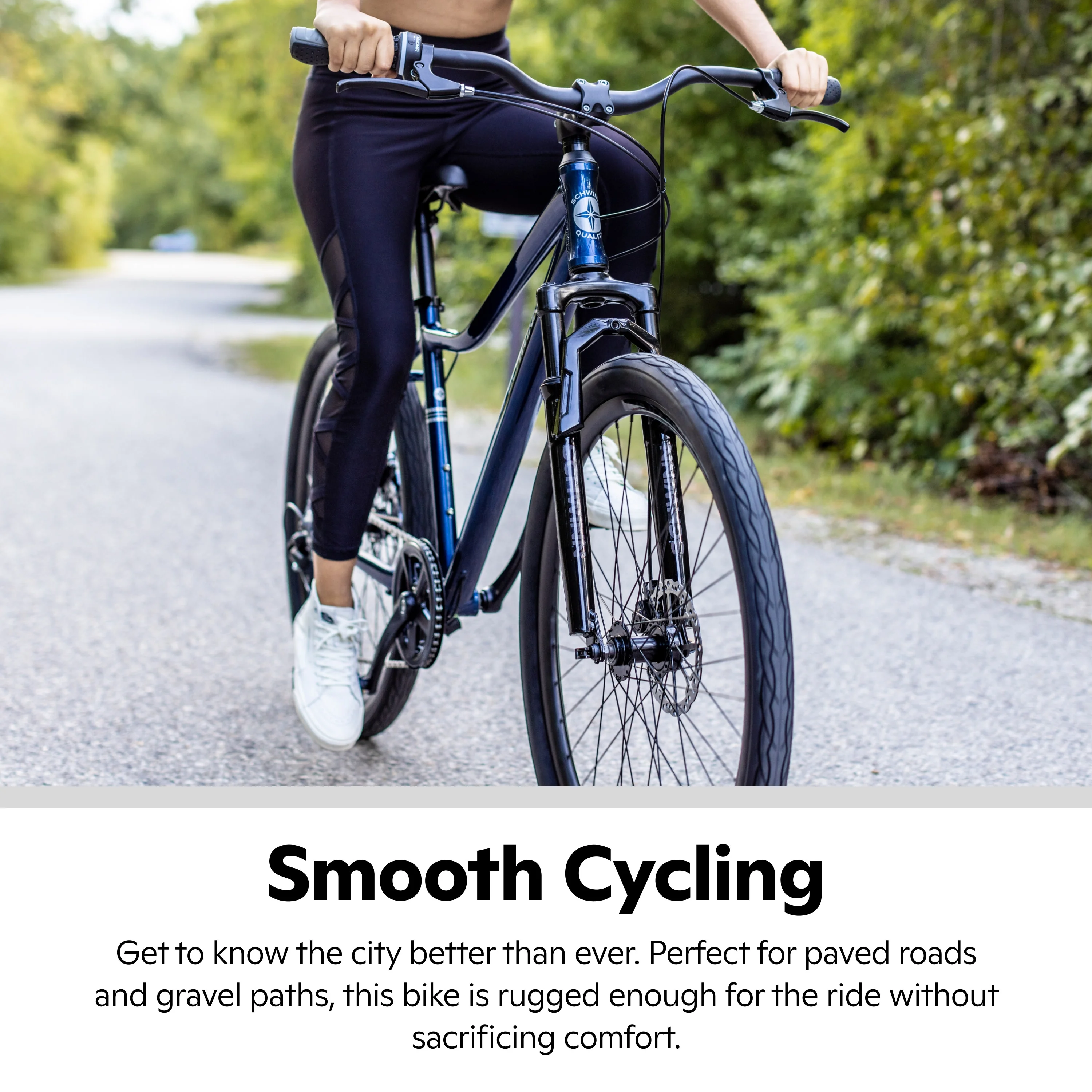 Schwinn Junction 27.5 inch Mens Hybrid Bike, 7 Speed Adult Bicycle, Navy - Womvr