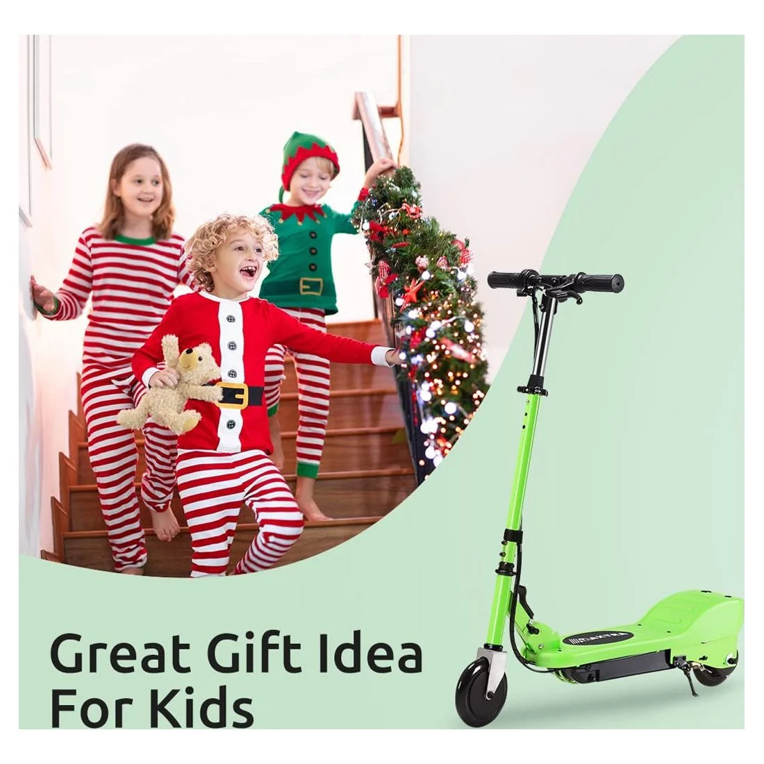 Maxtra Scooters E100 Folding Electric Scooter with Adjustable Handlebar for Kids Ages 6-12, up to 10 MPH, 155 Lbs. Max Load - Womvr