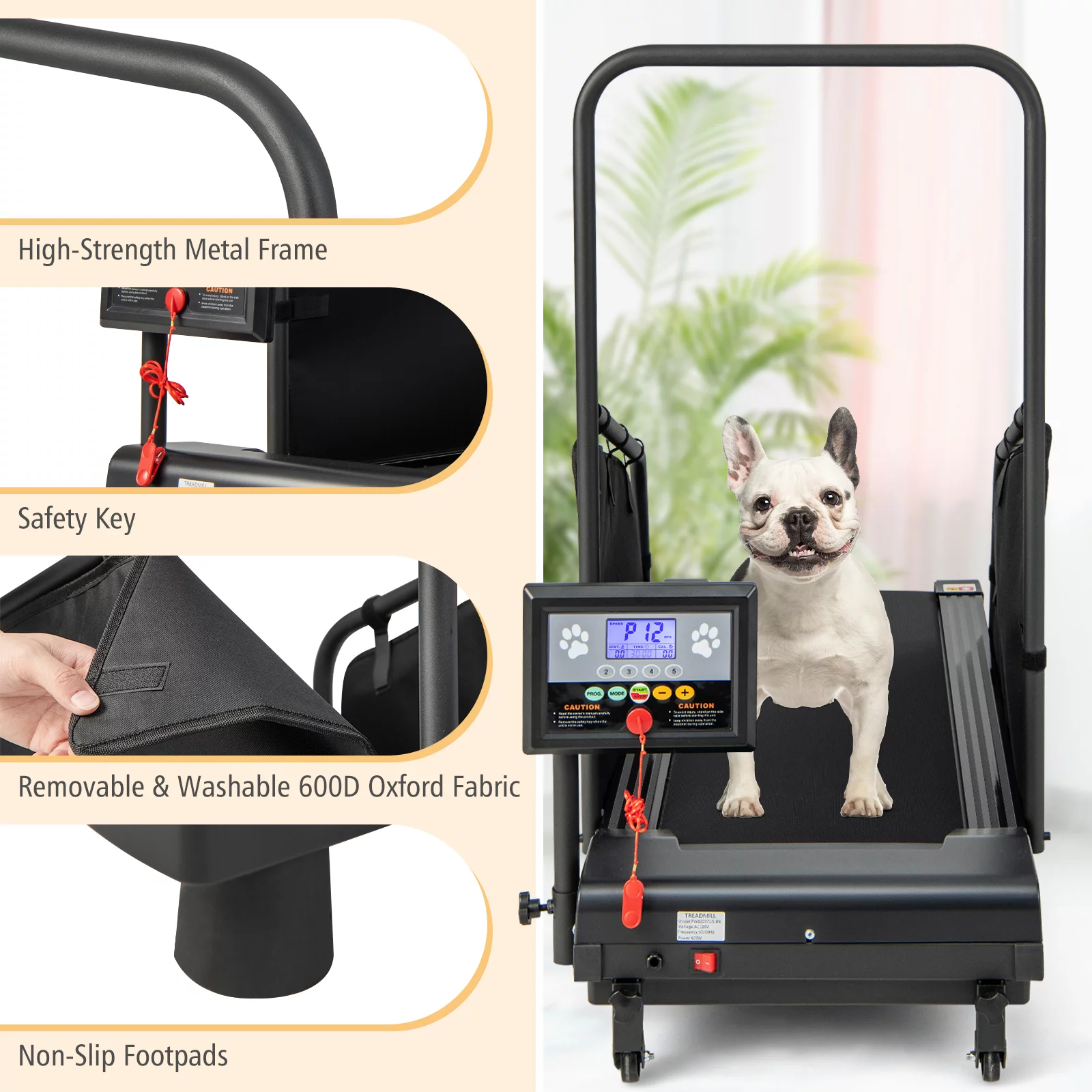 Costway Dog Treadmill for Small/Medium Dogs Indoors Pet Running Training Machine - Womvr
