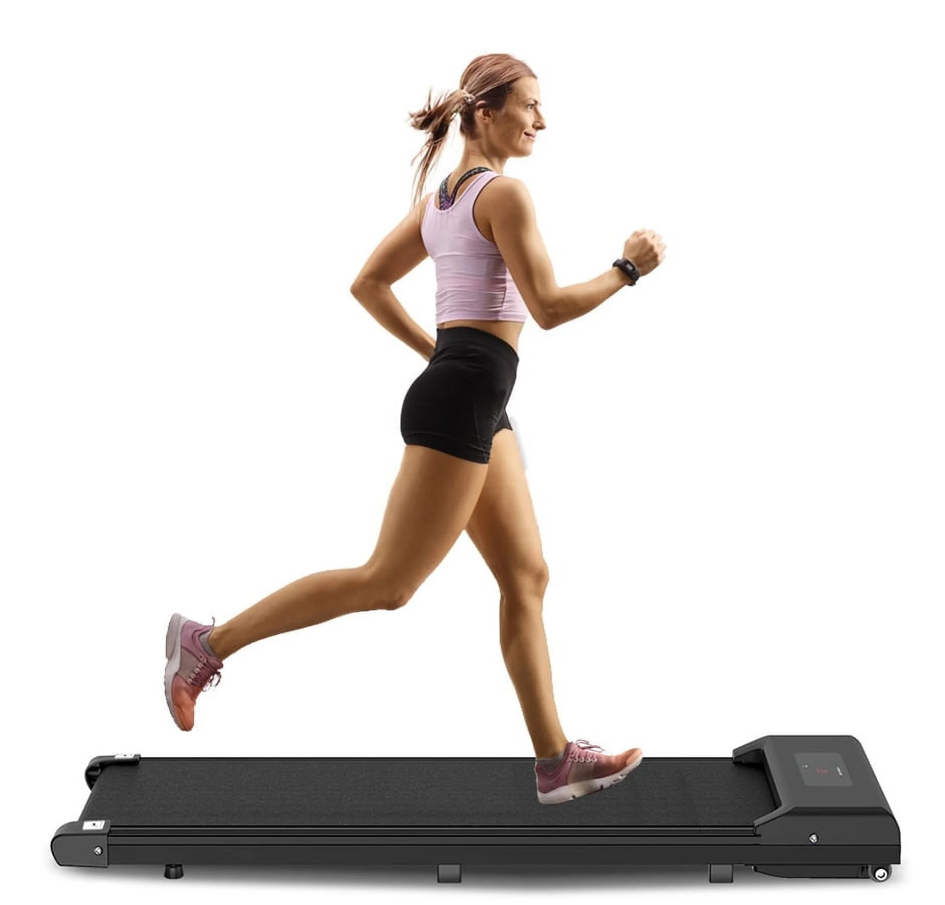 Bigzzia Walking Pad Under Desk Treadmill, Treadmills with Remote Control & LCD Display for Home Office, 265 lbs Max Weight, Gray - Womvr