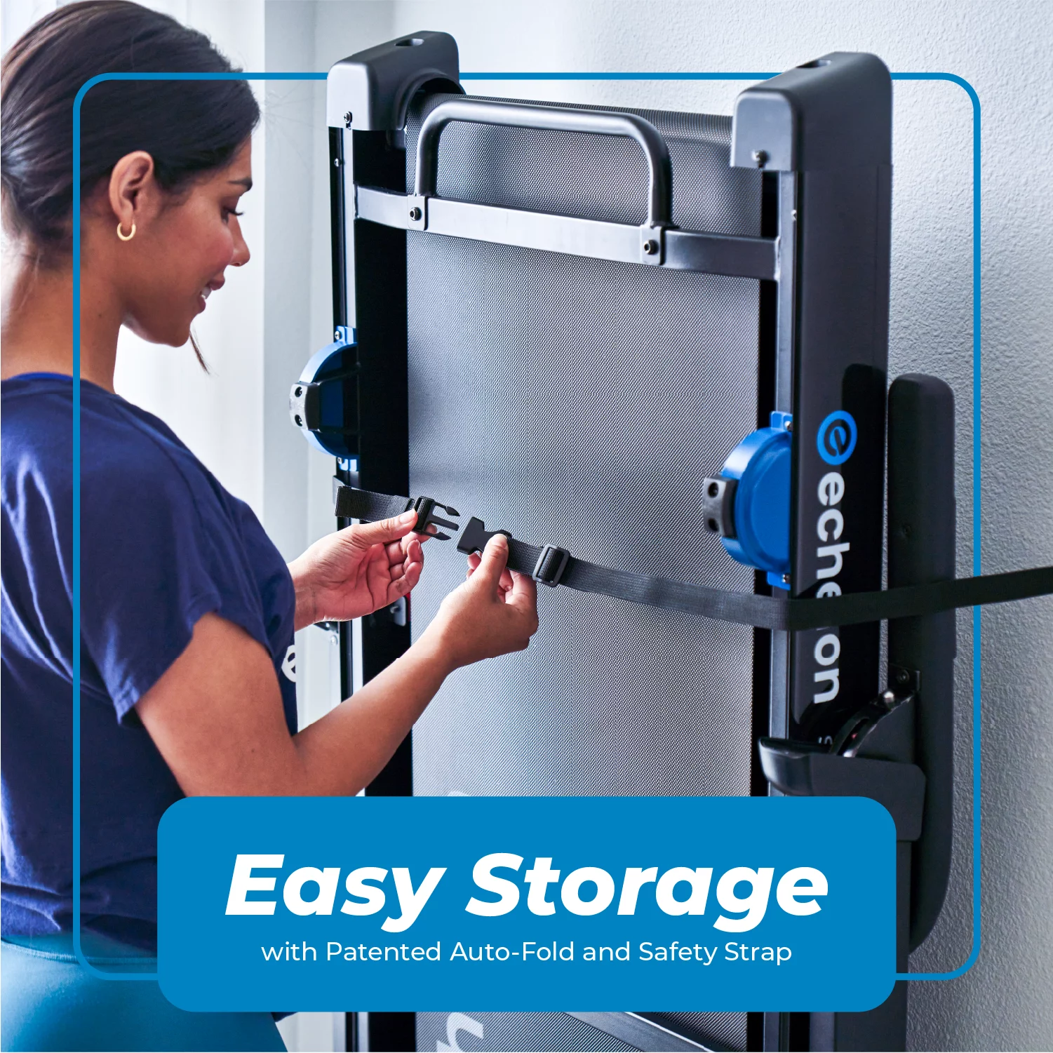 Echelon Stride Sport 2 Auto-Fold Compact Treadmill with 12 Levels of Incline + 30-Day Free Membership - Womvr