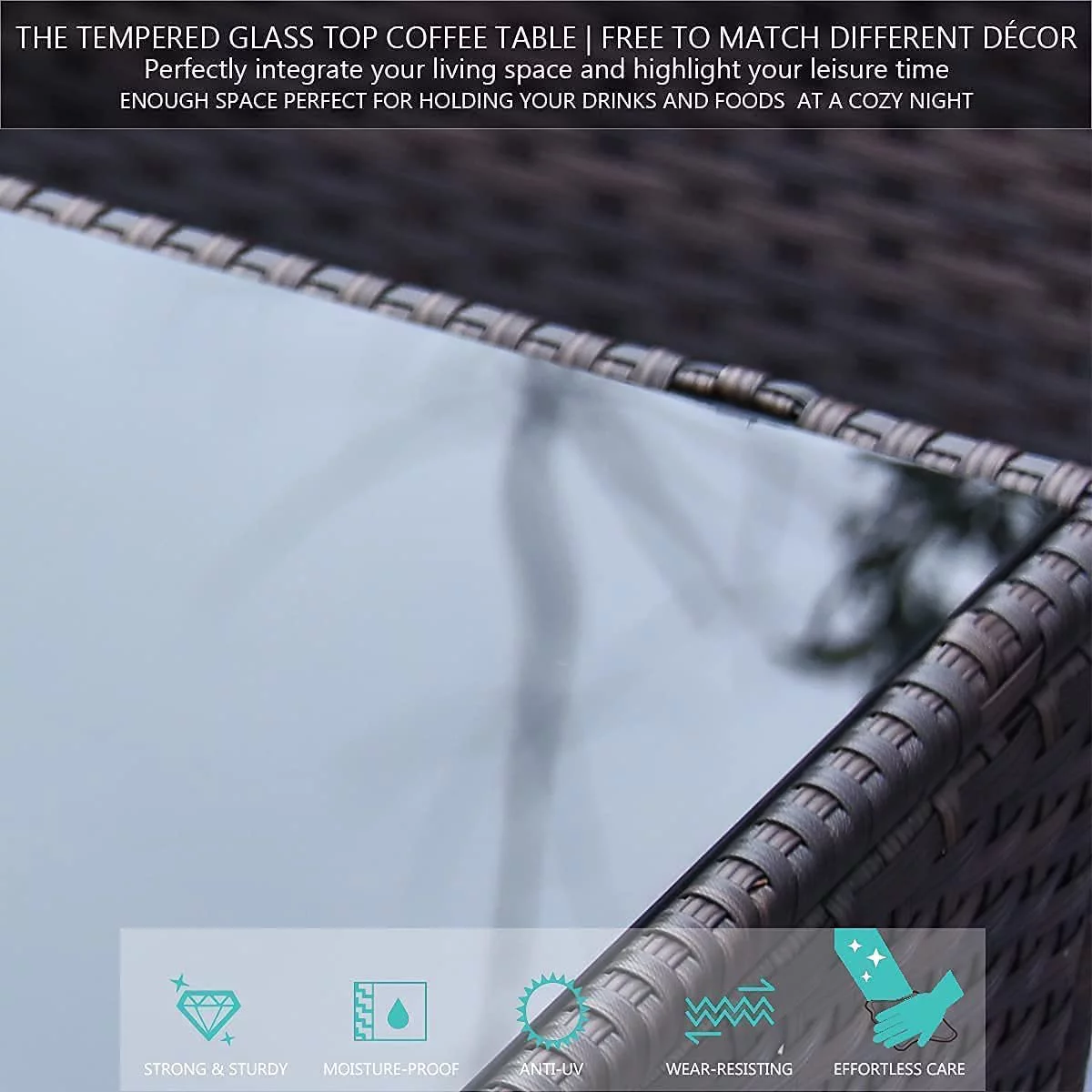 Gotland 13 Pieces Outdoor Patio Rattan Wicker Furniture Set with 43