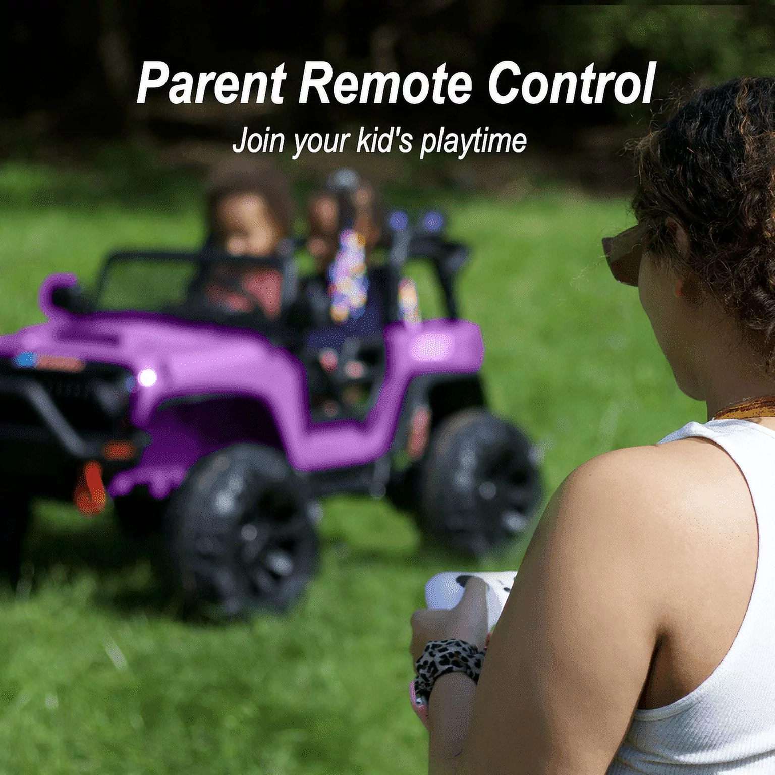 Hikiddo 24V Kids Ride on Truck, 2 Seater Powered Ride on Toy Car with Remote - Womvr