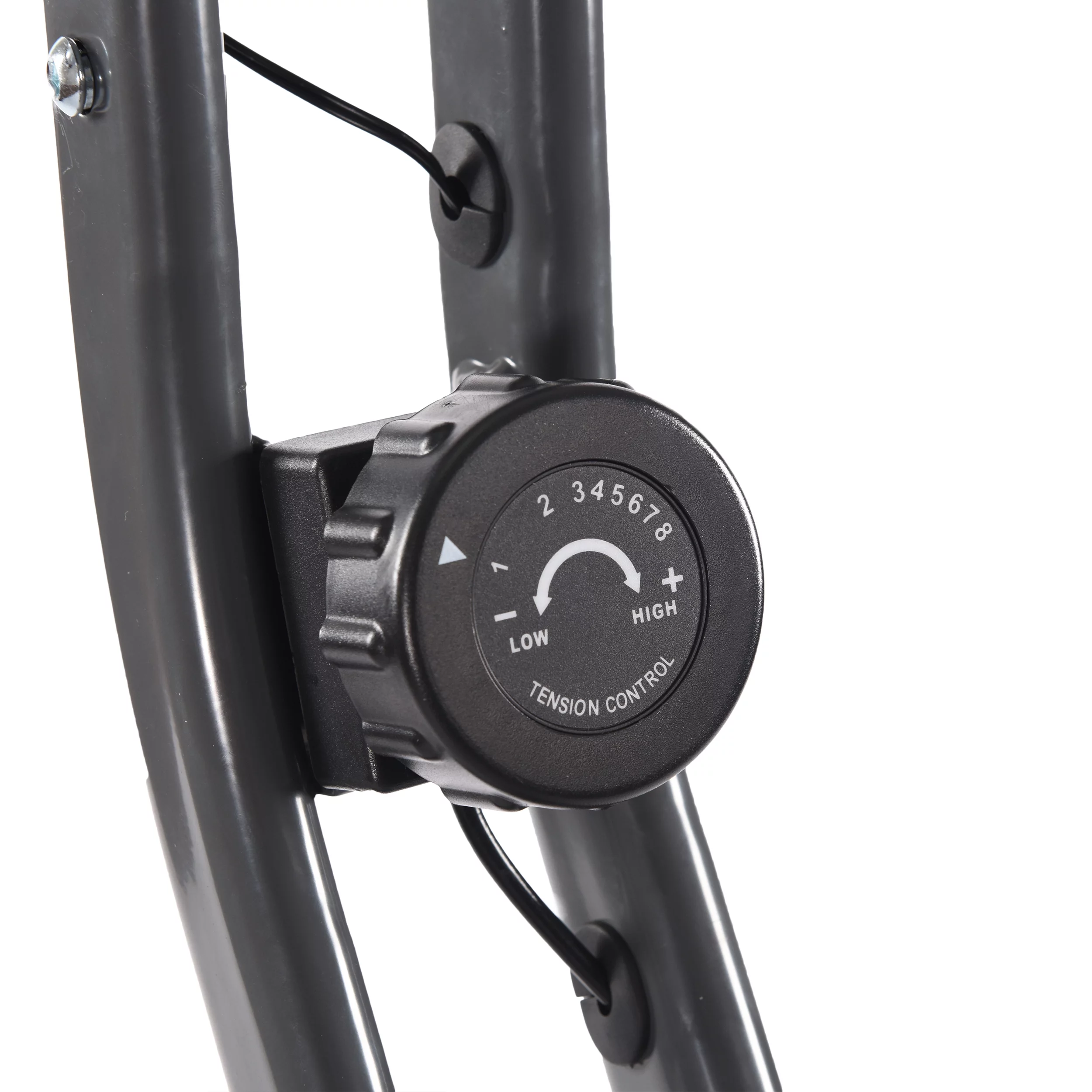 Stamina Folding Cardio Upright Exercise Bike with Heart Rate Sensors and Extra Wide Padded Seat - Womvr