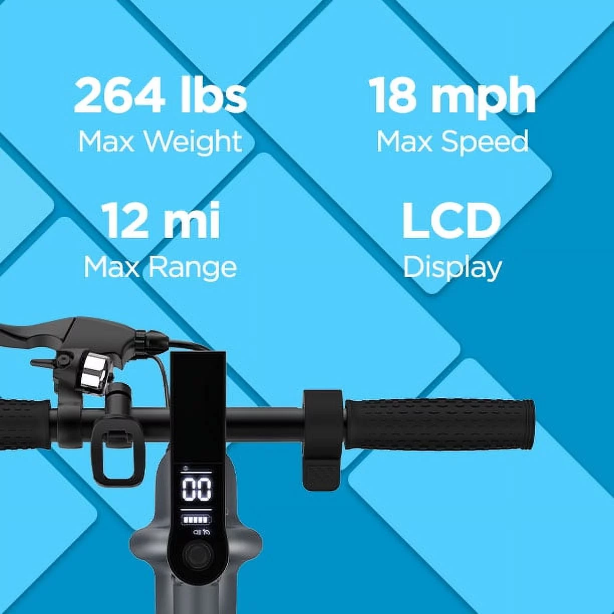 Hover-1 Alpha Electric Scooter, 18 mph Speed, 264 lb Max Weight, Black, UL 2272 Certified - Womvr