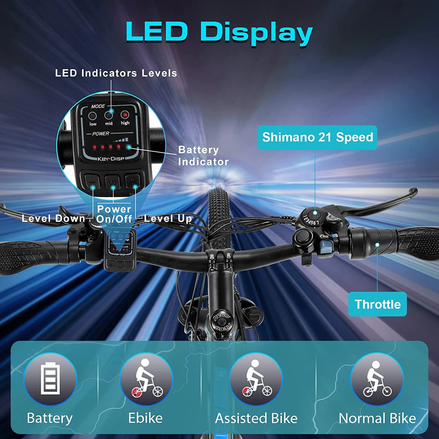 Vivi Electric Bike for Adults 27.5