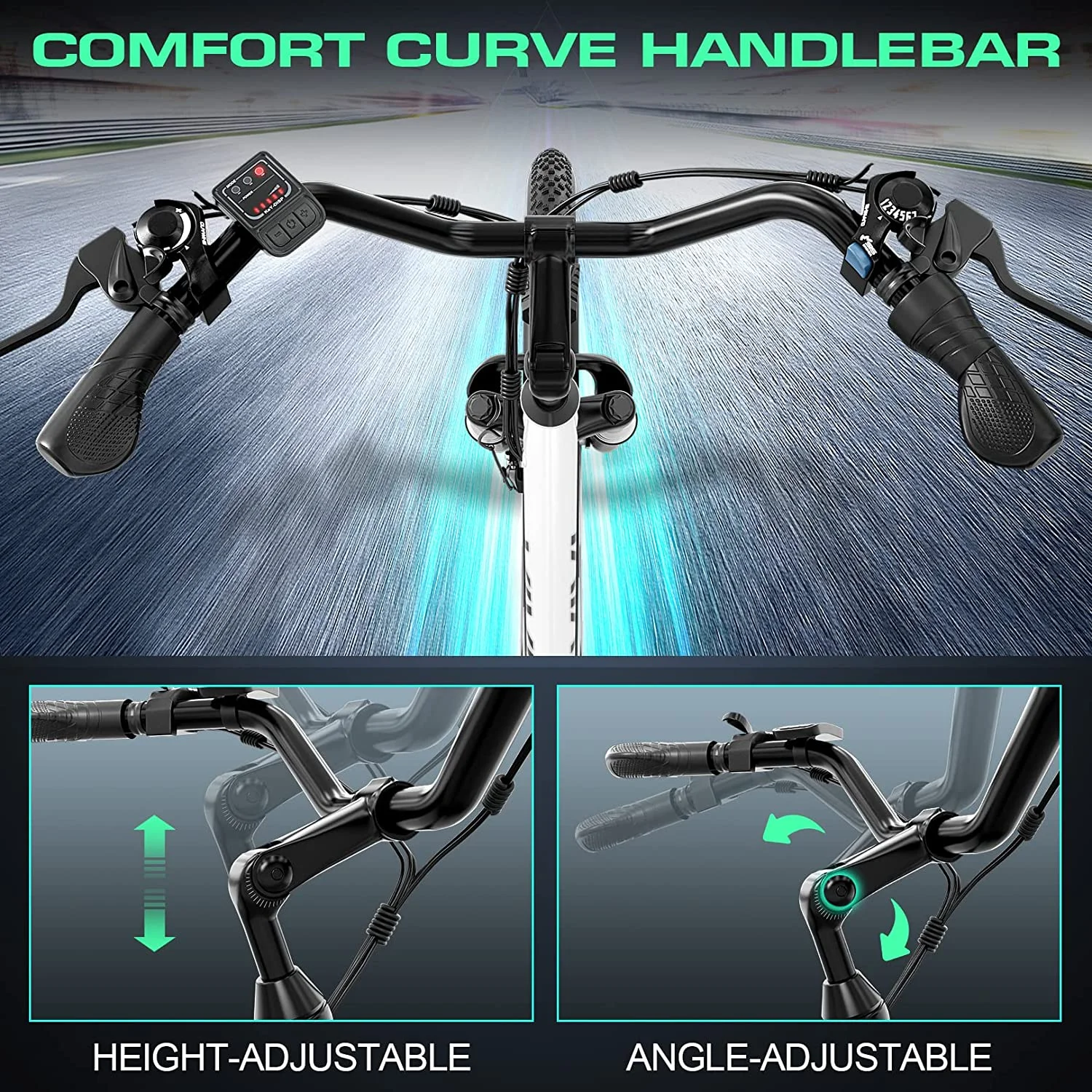 Vivi Electric Bike 26'' Electric Bike for Adults 500W Electric Bike with 48V Removable Battery, Electric Commuter Cruiser Bike 20MPH & 50 Mile City Electric Bike with Cruise Control - Womvr