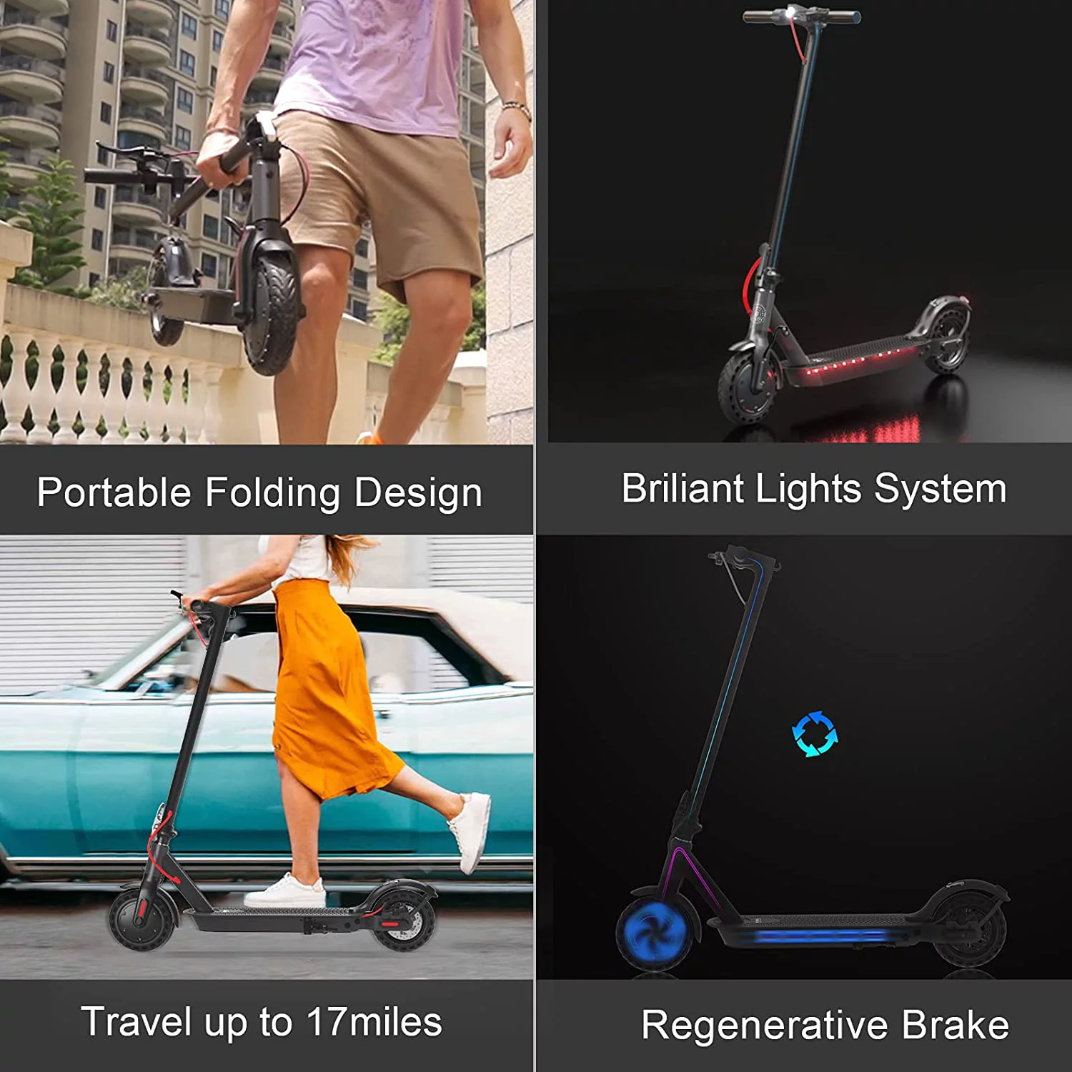 Hiboy Electric Scooter, S2 Electric Scooters for Adults 220lbs, 8.5
