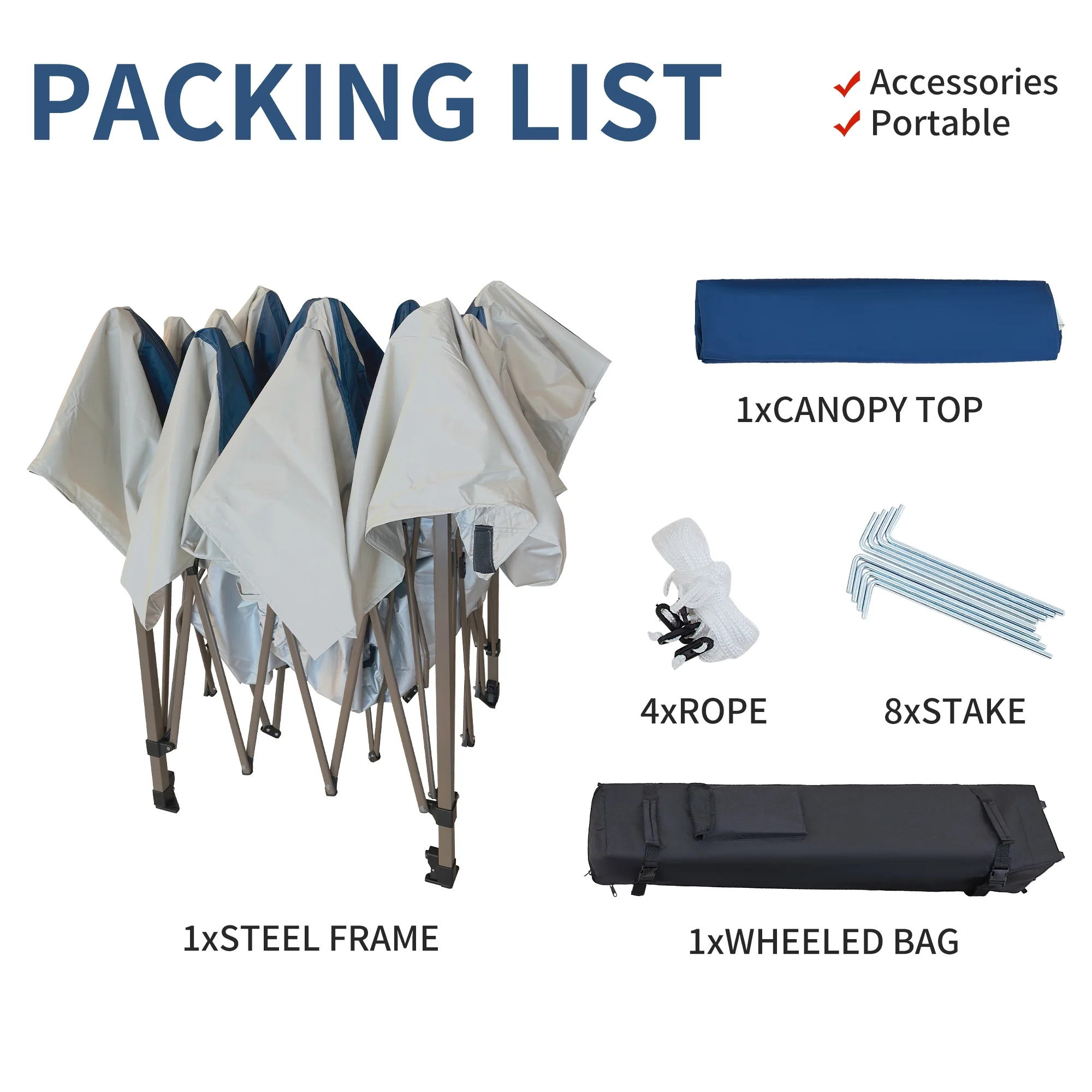 M8TRX 13'x13' Easy Lift Instant Outdoor Pop-up Canopy with Auto Extending Eaves, Navy - Womvr