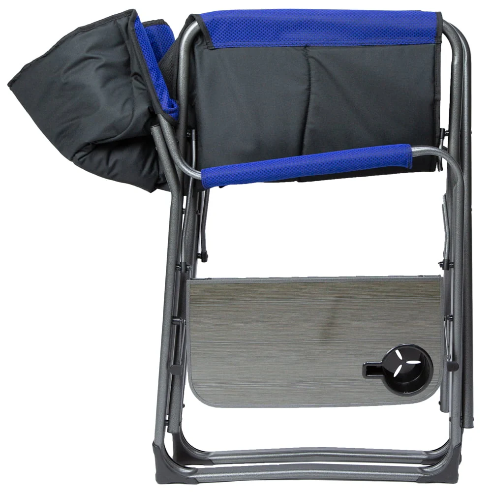 Ozark Trail Camping Director Chair XXL, Blue, Adult, 10lbs - Womvr