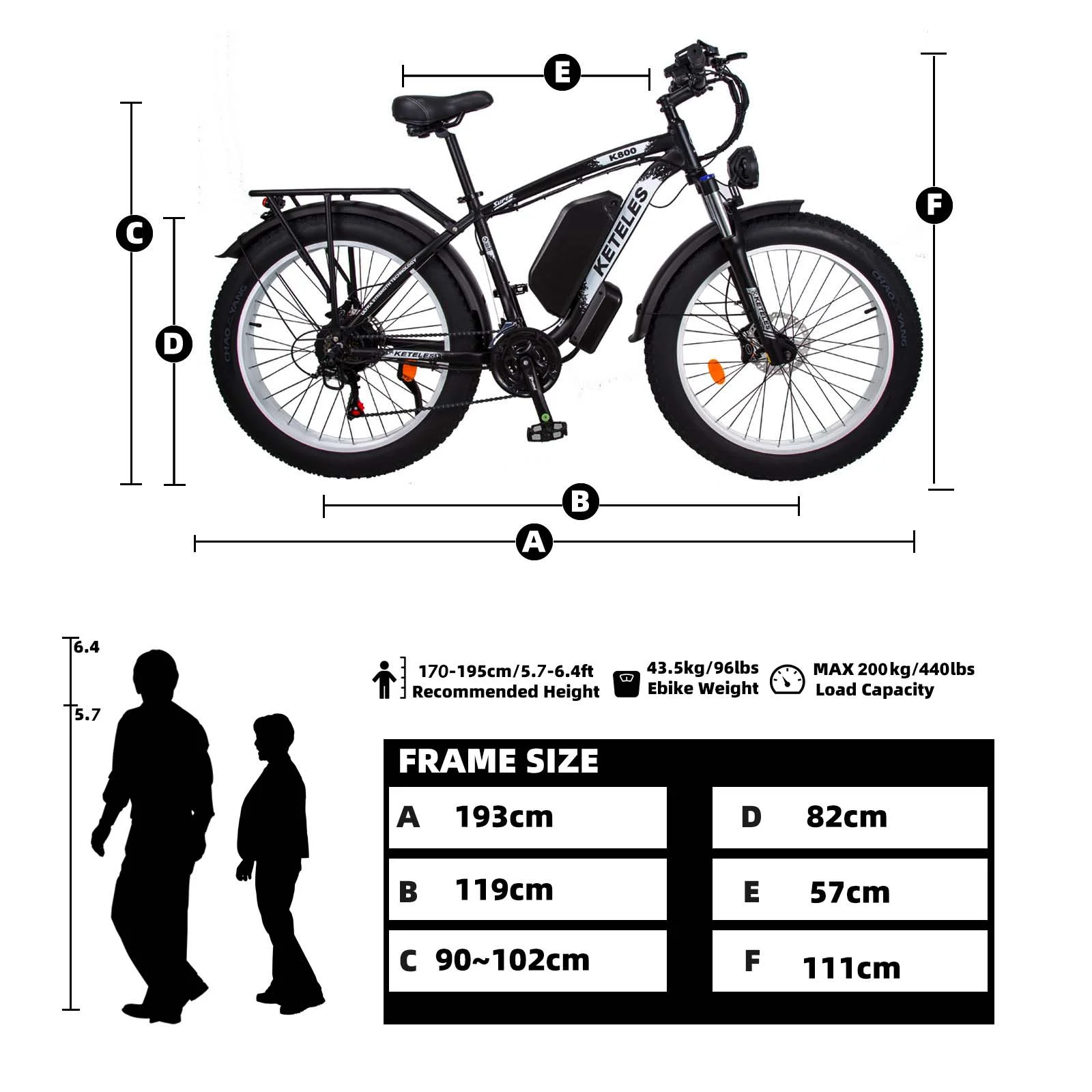 KETELES 1000W Electric Bike for Adults, 26