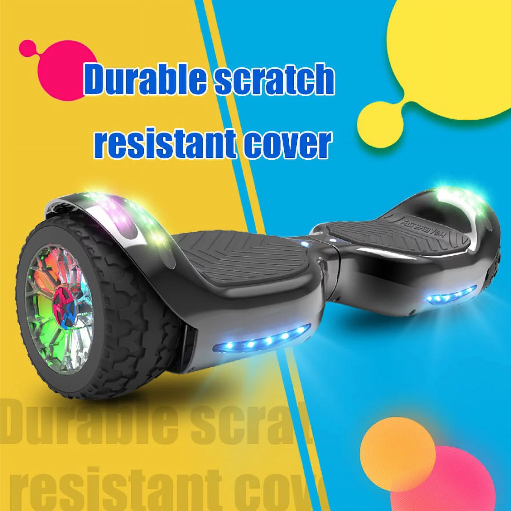 Hoverstar ul2272 Hoverboard All-Terrain LED Flash Wide All Terrian Wheel, Blue - Womvr