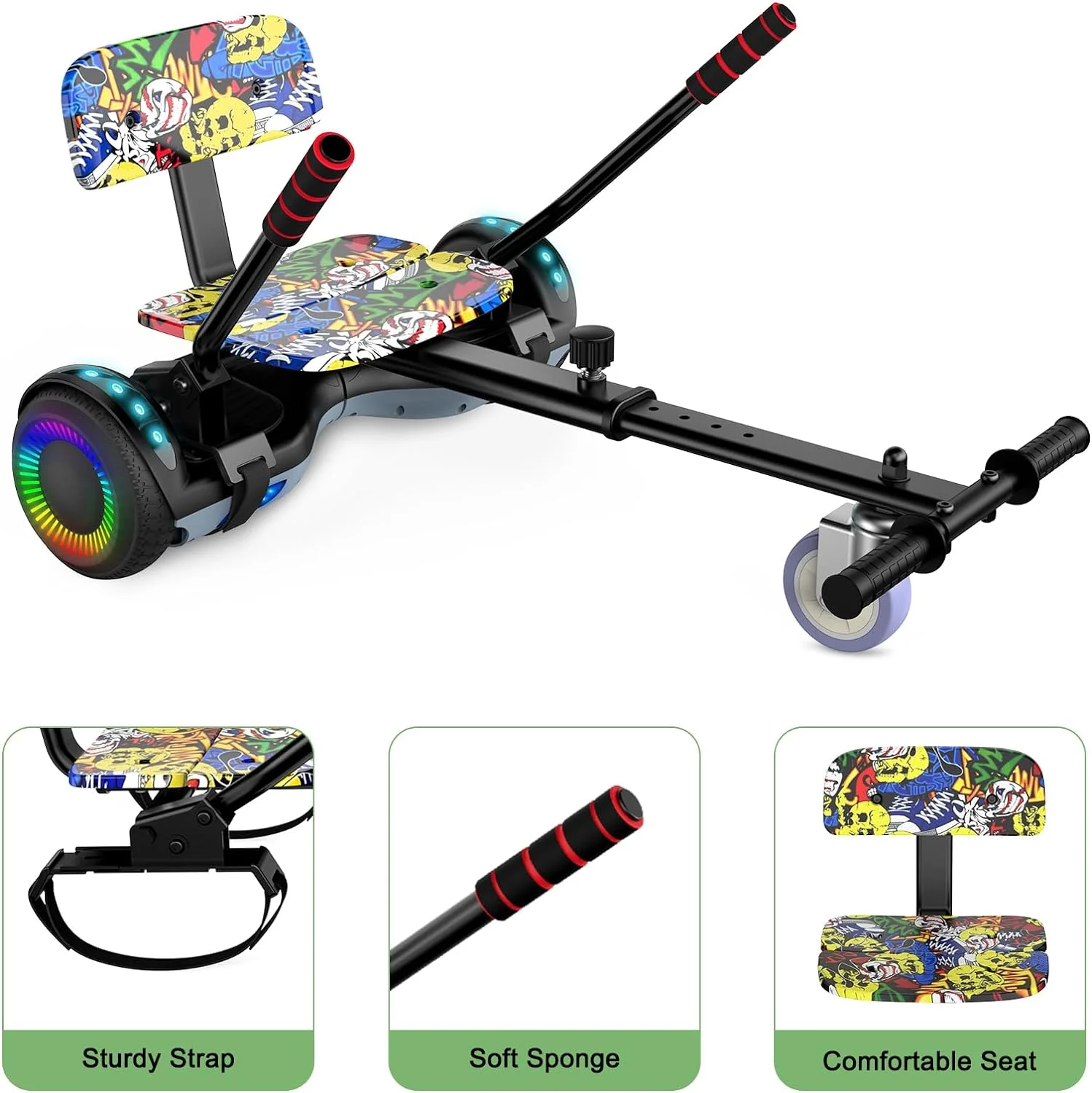 JOLEGE Hoverboard Go Kart Combo, 6.5