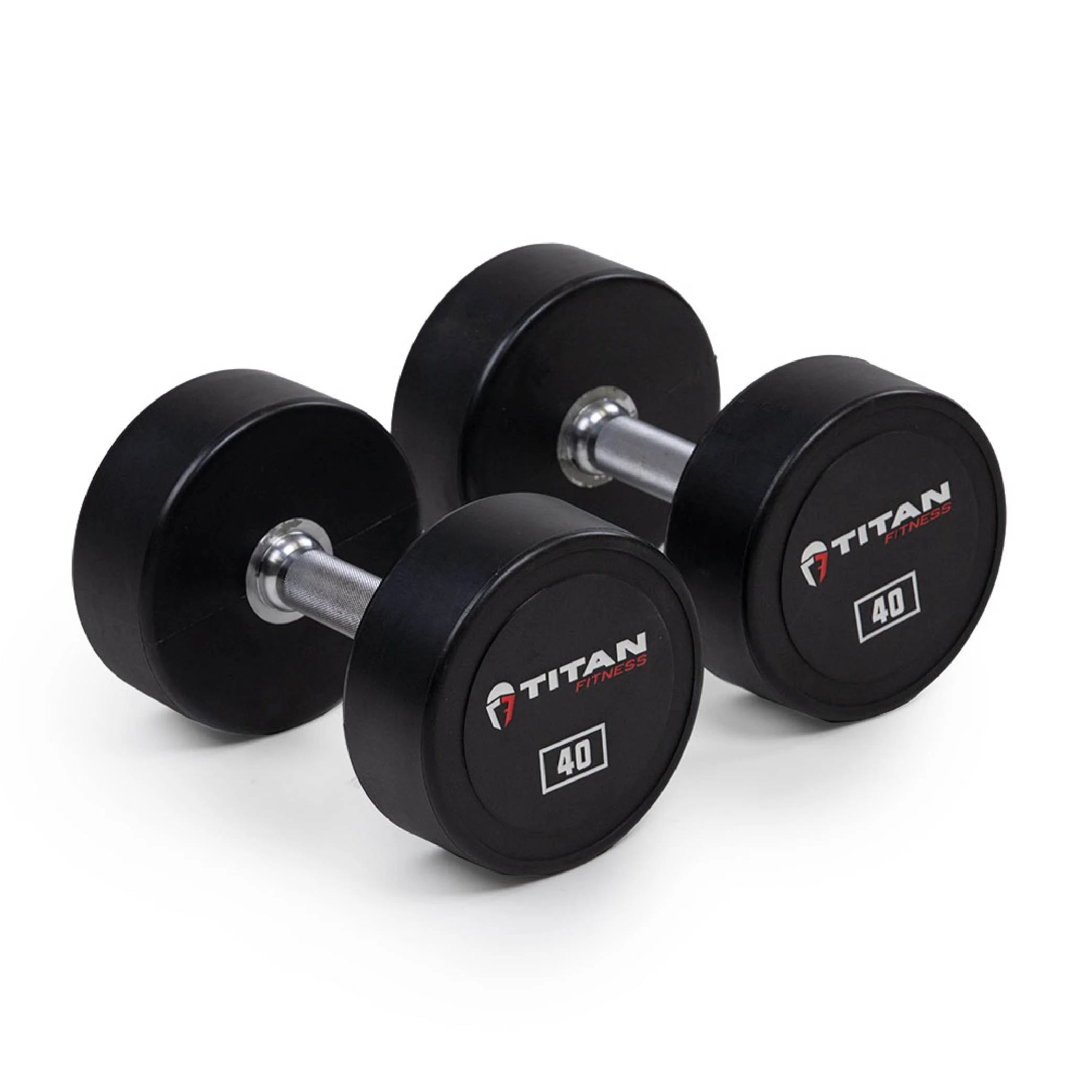 Titan Fitness 25 lb. Pair Round Urethane Dumbbells - Womvr
