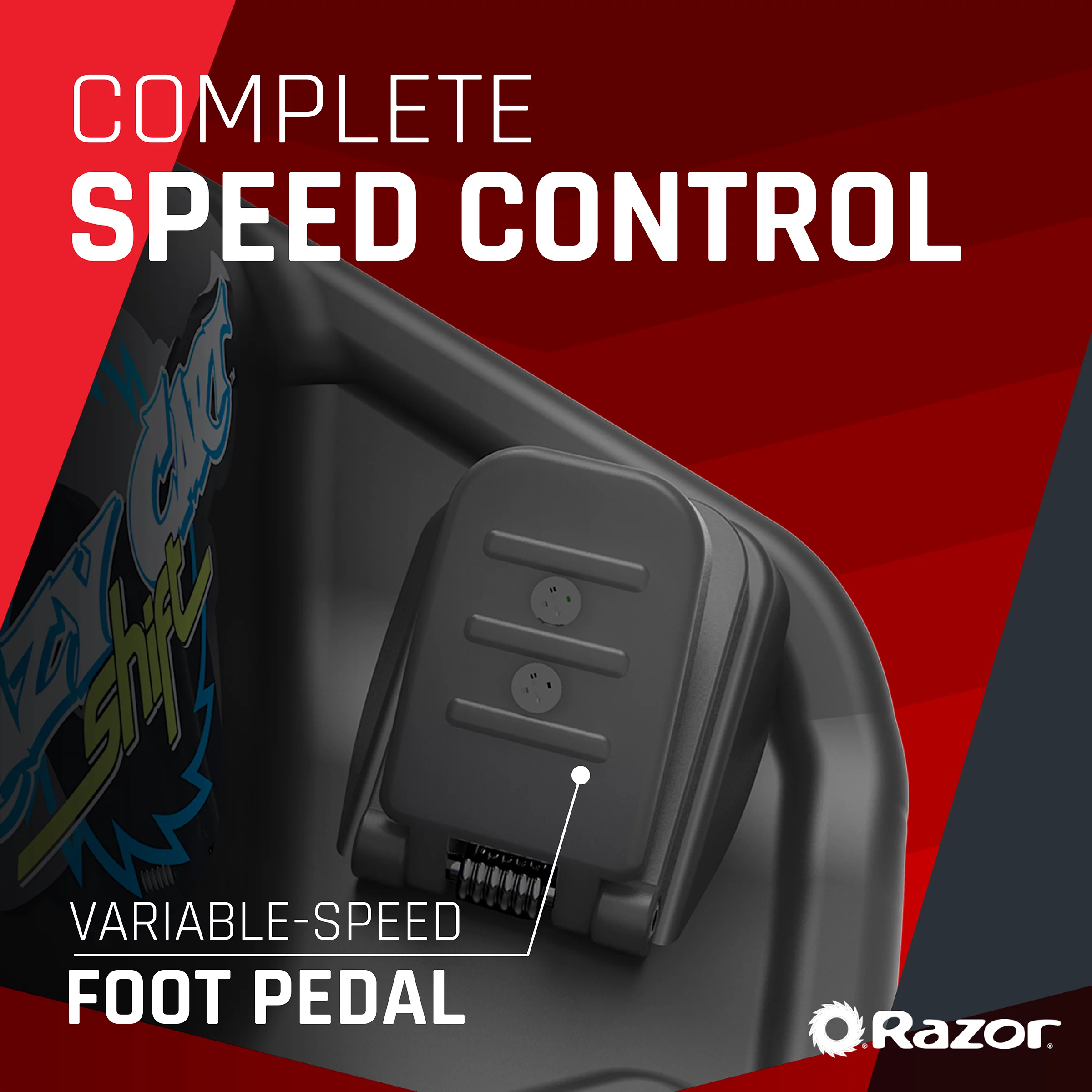 Razor Crazy Cart Shift - Blue, Electric Drifting Go Kart for Kids - 12V Powered Ride-On, Unisex - Womvr