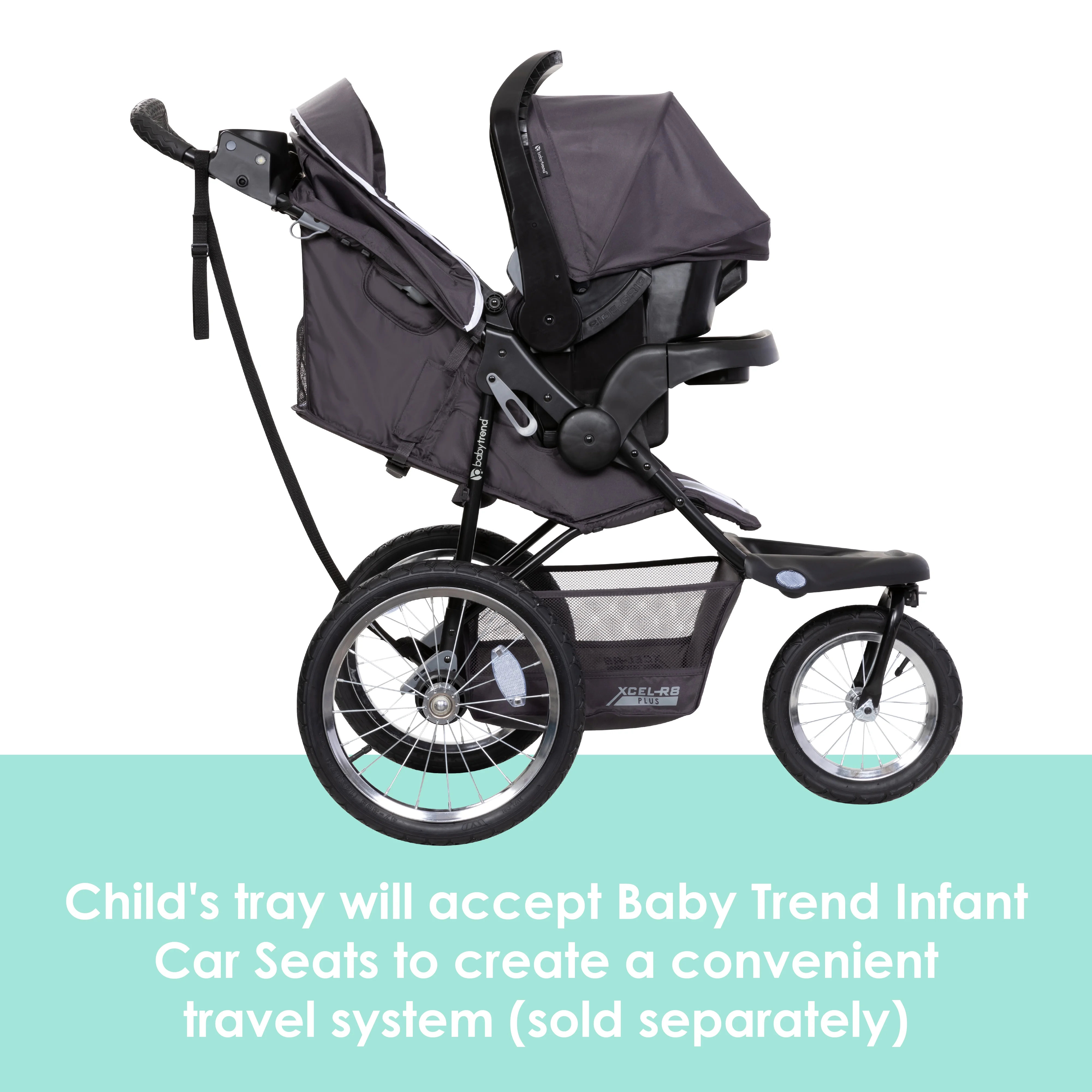 Baby Trend Xcel-R8 Plus Jogging Stroller - Liberty Grey - Womvr