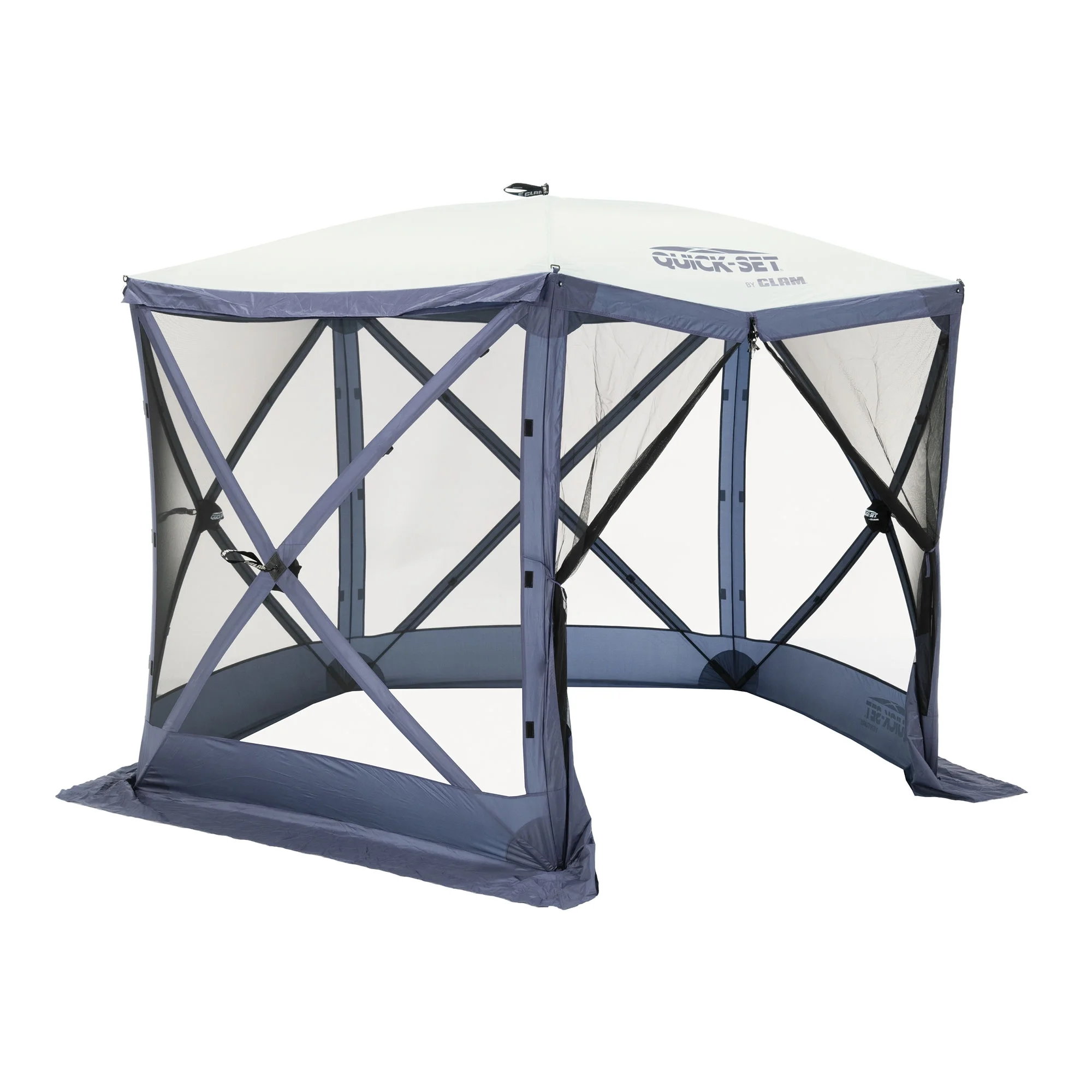 CLAM Quick-Set 9 x 9 Ft Venture Portable Outdoor Canopy Shelter, Green/Tan - Womvr