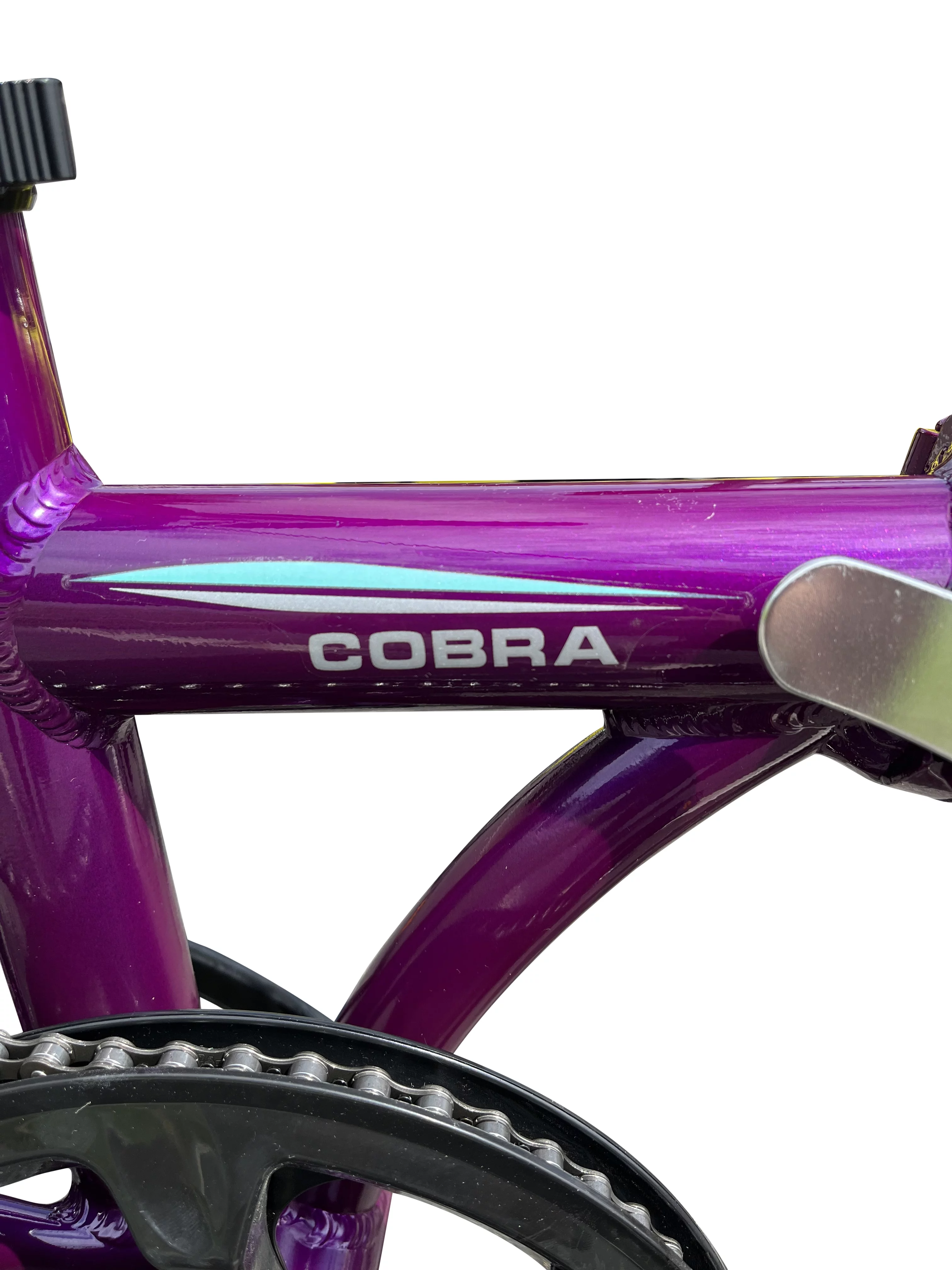 Origami Cobra single-speed lightweight aluminum folding bike in Purple - Womvr