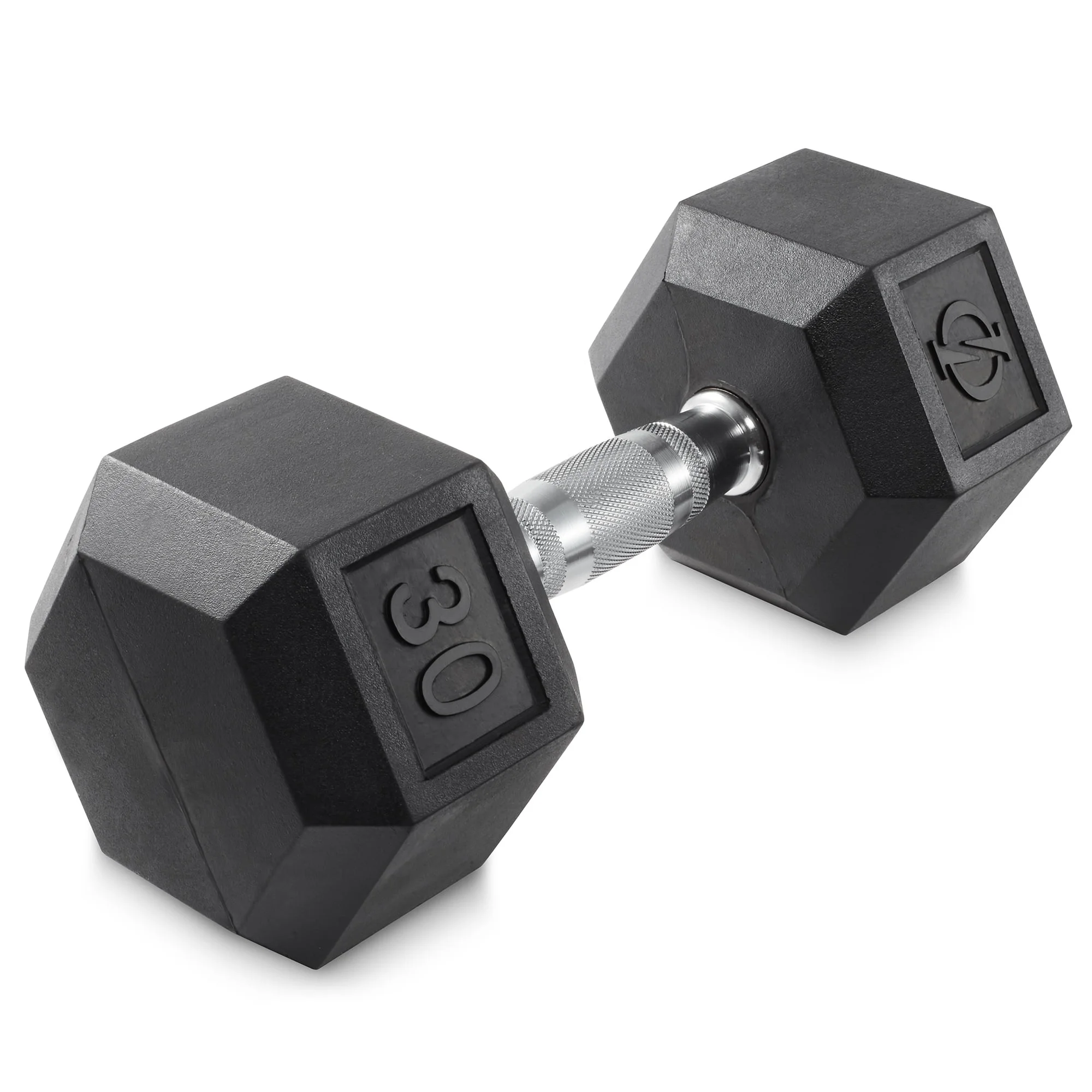 Philosophy Gym Rubber Coated Hex Dumbbell Hand Weight, 45 lbs - Womvr