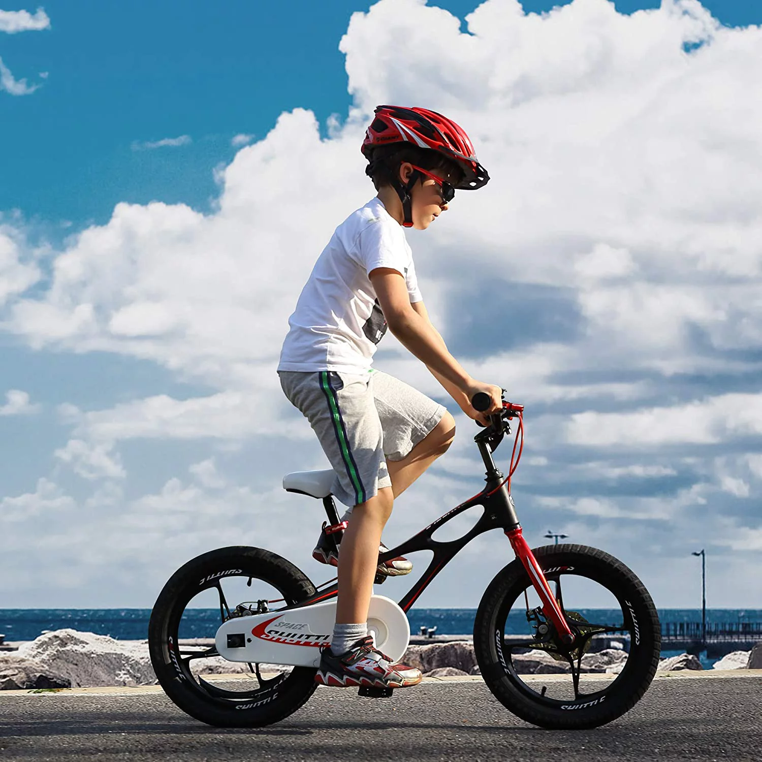 RoyalBaby 18 inch Magnesium Space Shuttle Kid's Bike, White - Womvr