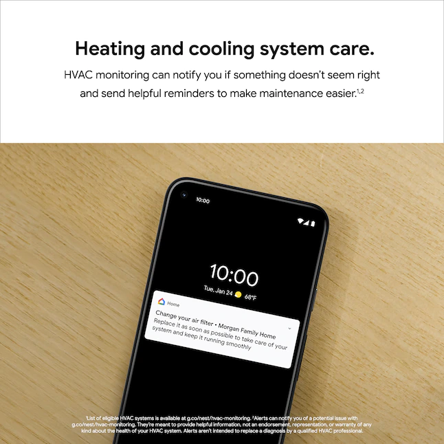 Google Nest Learning Smart Thermostat with WiFi Compatibility (3rd Generation) - Stainless Steel - Womvr