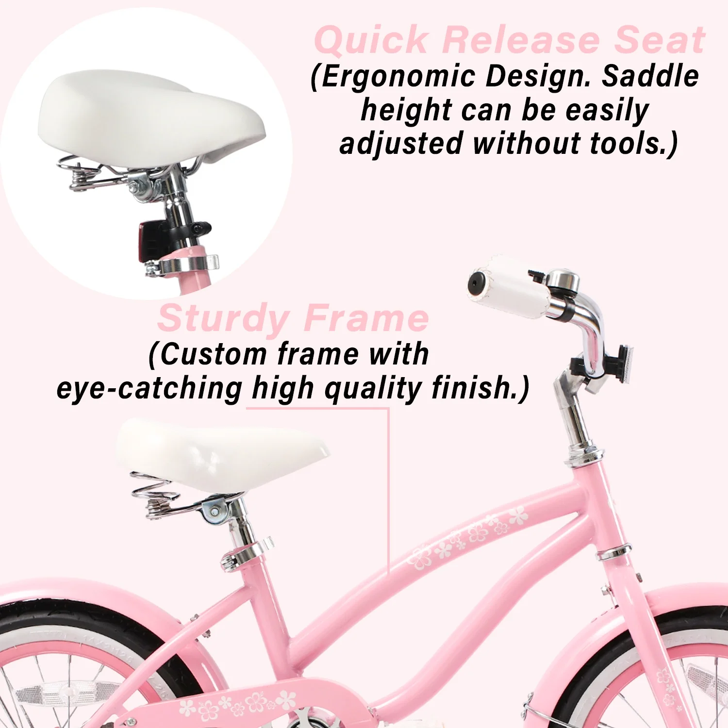 Glerc 16 inch Kids Cruiser Girls Bike for Child 4-7 Years,Mint Green - Womvr