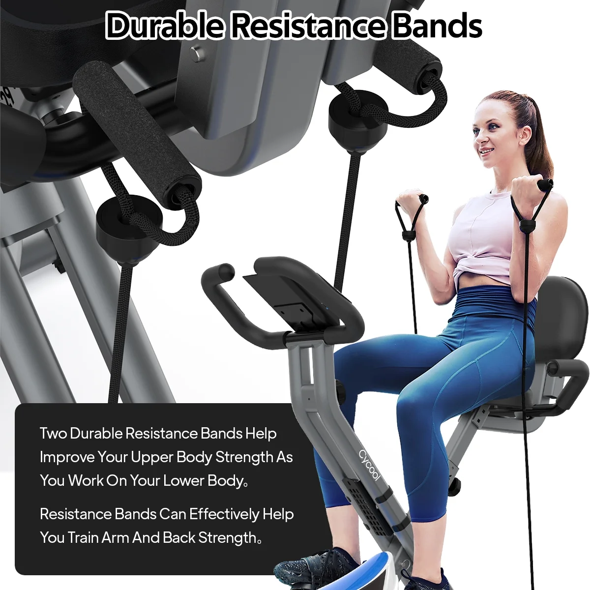 Pooboo Extended Handlebar Indoor Stationary Cycling Exercise Bike Maximum User Weight 360LB - Womvr