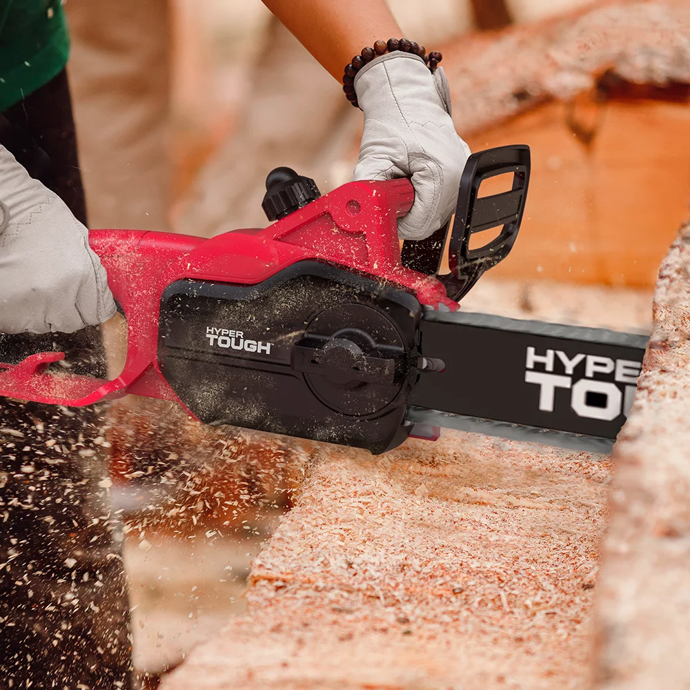 Hyper Tough 9 Amp Electric 14 inch Auto-Oiling Chainsaw HT10-401-002-03 - Womvr
