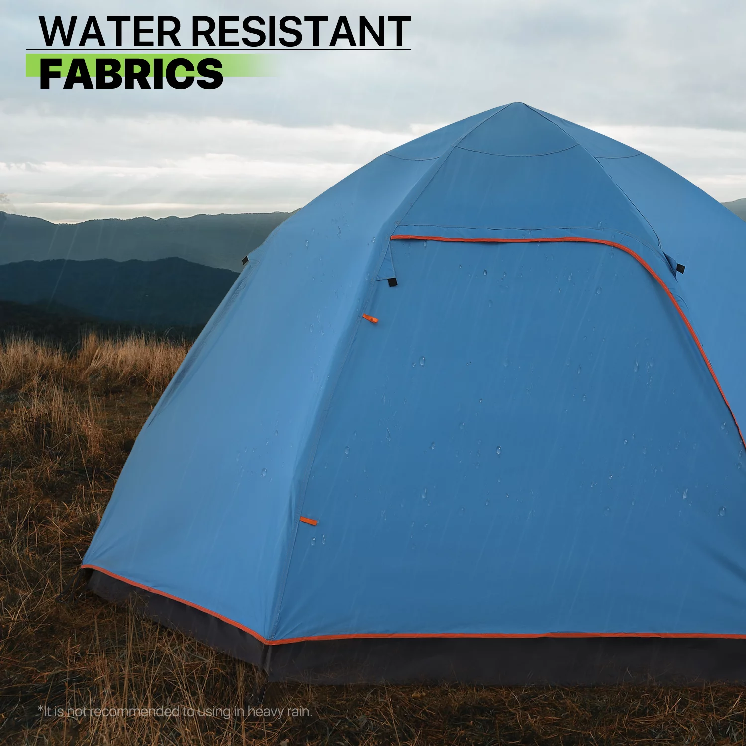 Magshion Large Camping Tents 4 Person Family Backpacking Tent Double Layer Outdoor Instant Set Up Tent with Carry Bag, Green - Womvr