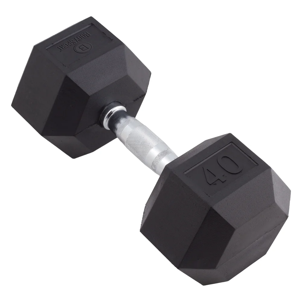 Body Sport Rubber Encased Hex Dumbbell Weight �C Dumbbells for Exercises �C Strength Training Equipment �C Home Gym - Womvr