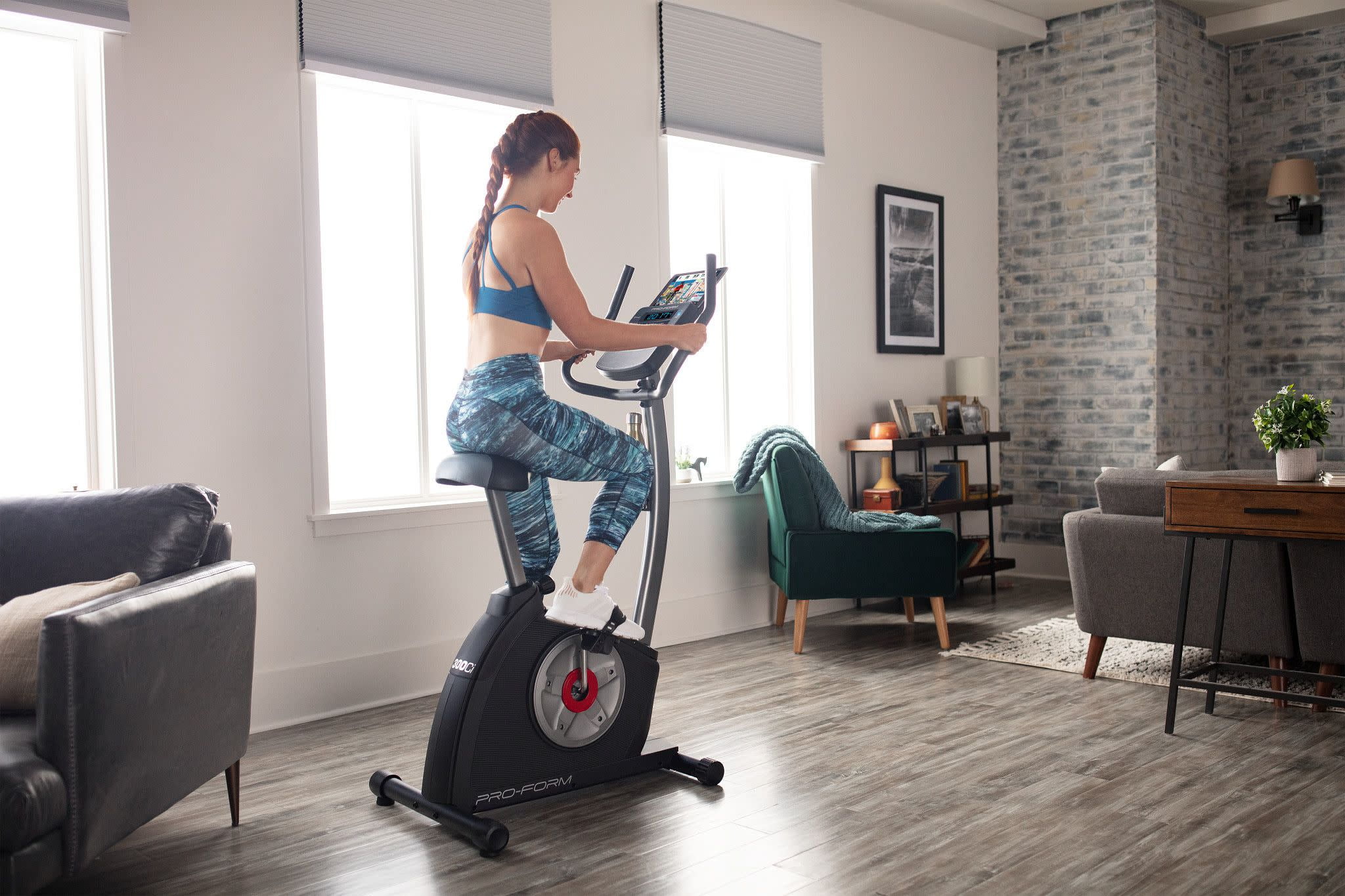 ProForm Cycle Trainer 300 Ci Upright Stationary Exercise Bike, Compatible with iFIT Personal Training - Womvr
