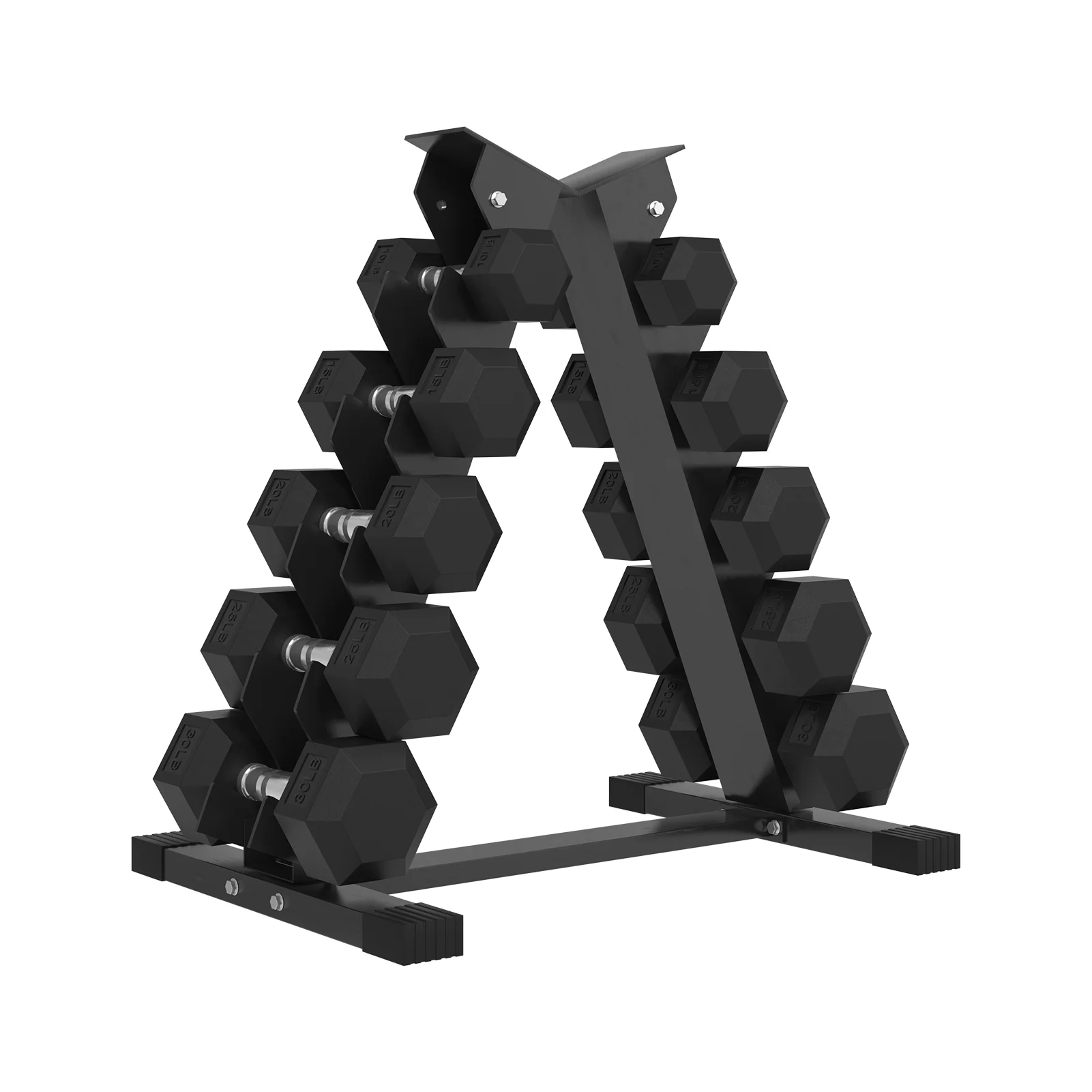 Mikolo Rubber Hex Dumbbell Set with Racks, Multiple Options in 160/200/380/450/550lbs, Strength Training Weight Set Home Gym - Womvr