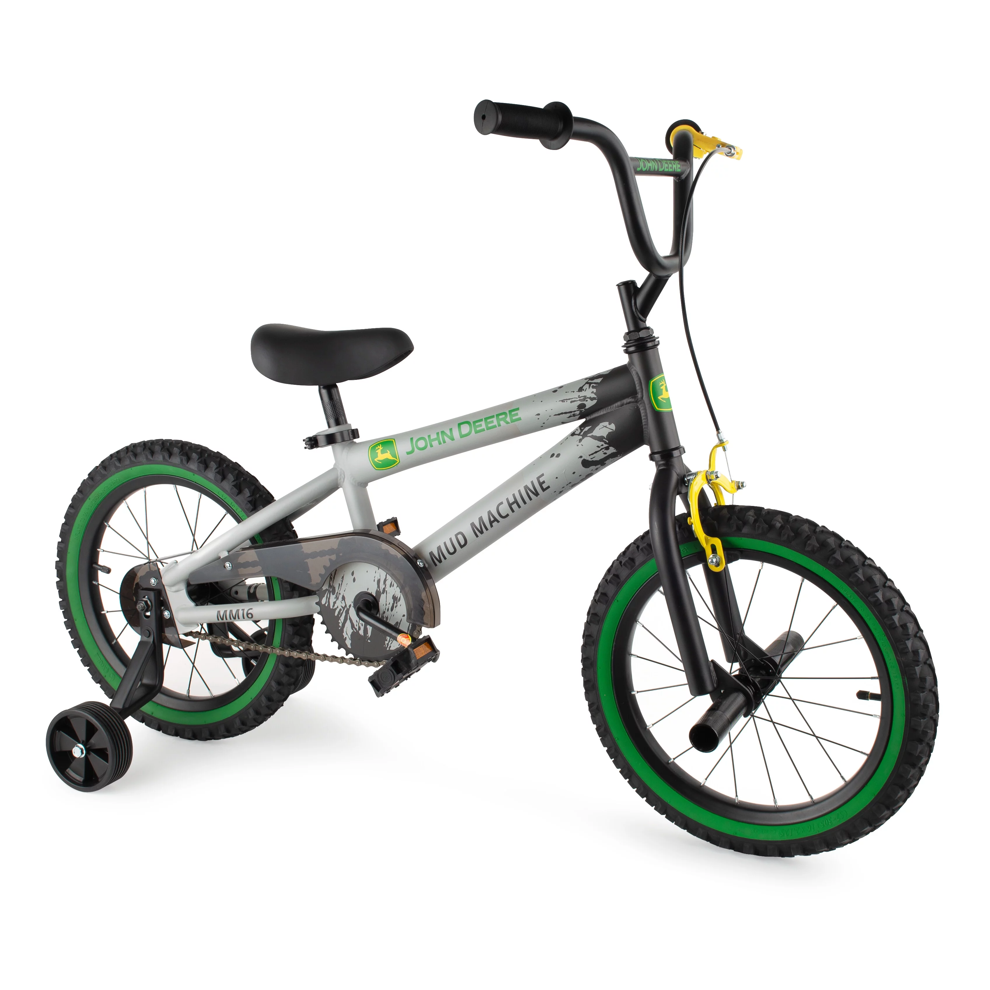 John Deere Mud Machine Kid's Bicycle with Removable Training Wheels — 16