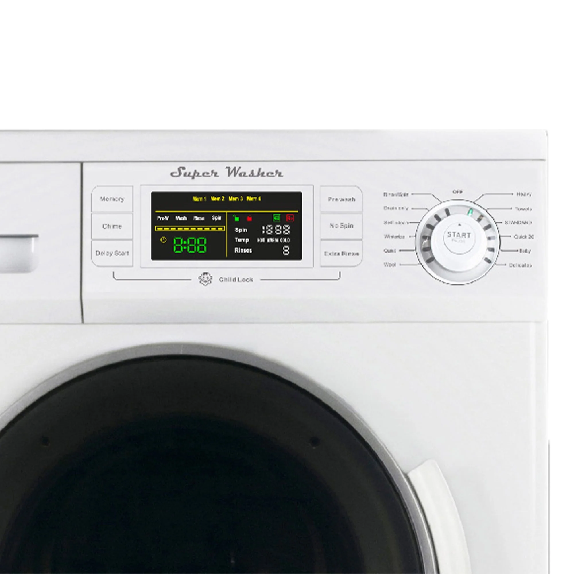 Equator Advanced Appliances EW 824 N-ED 850 Lavadora Compacta Apilable de Carga Frontal y Secadora Corta - Womvr