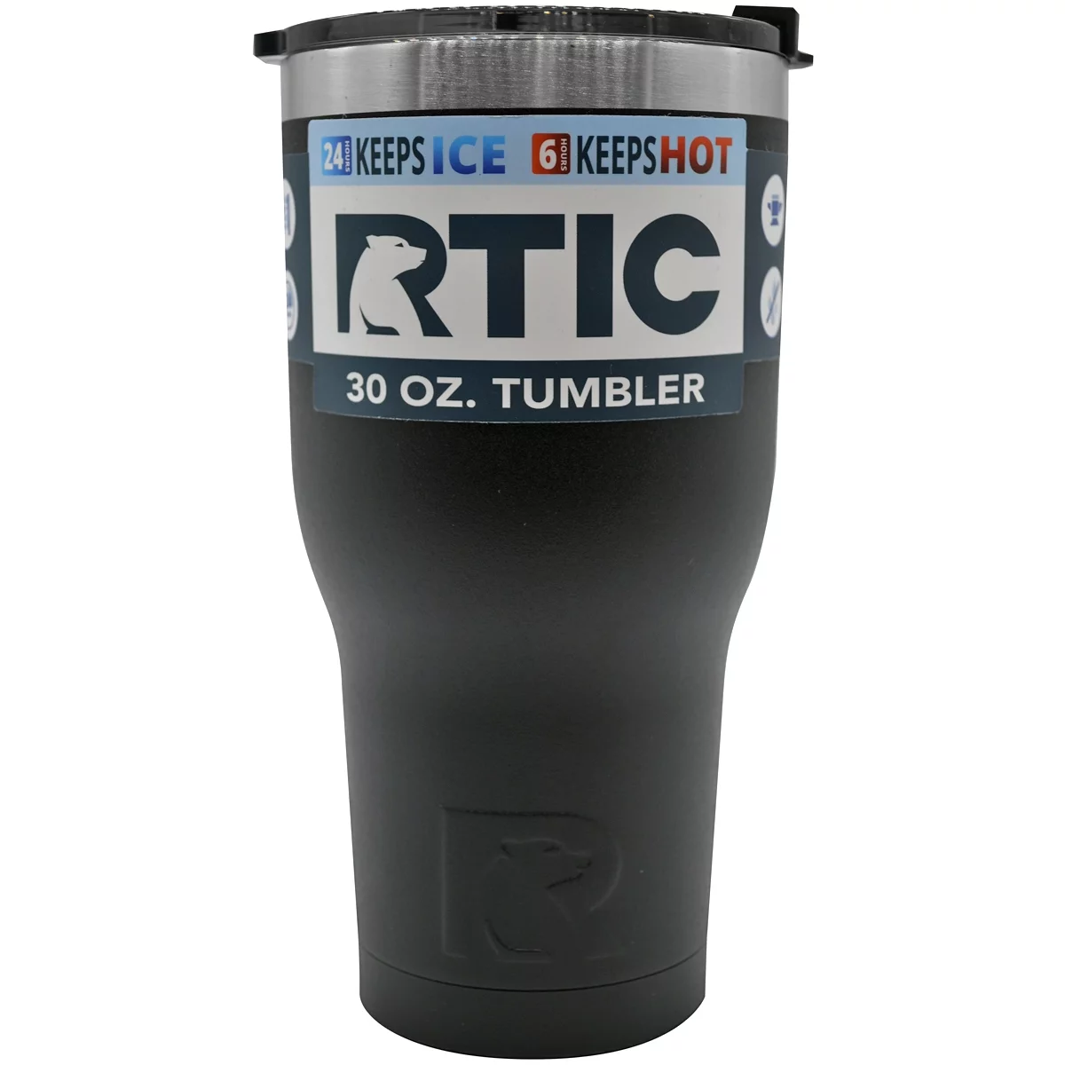 RTIC 30 OZ Insulated Tumbler Stainless Steel Coffee Travel Mug with Lid, Spill Proof, Hot Beverage and Cold, Portable Thermal Cup for Car, Camping, Deep Harbor - Womvr
