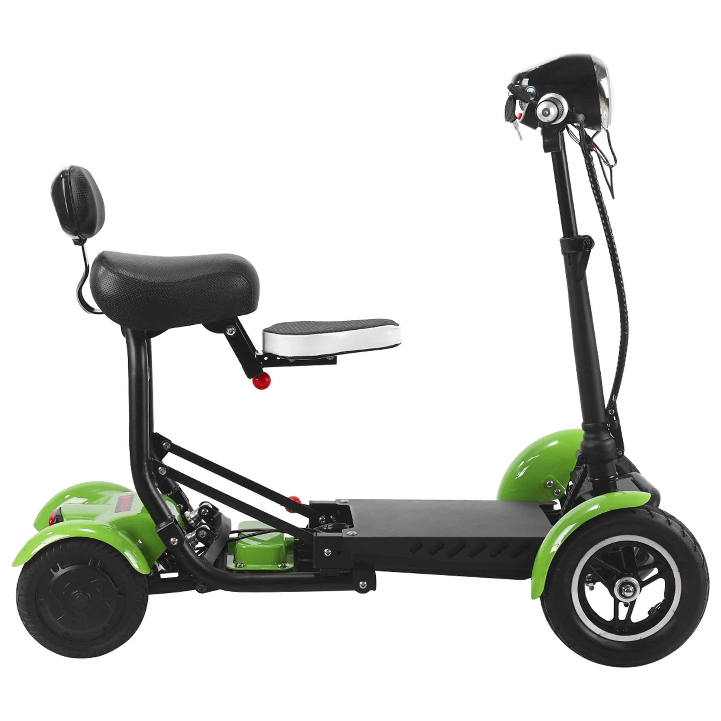 Smart Lightweight Electric Power Scooter, 4 Wheels Foldable Double Seats - Womvr