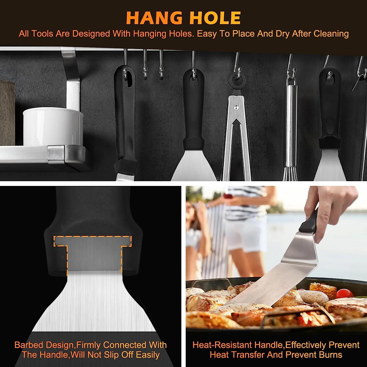 Griddle Accessories Kit: 137 Flat Top Grill Accessories Kit for Blackstone and Camp - BBQ Tool with Spatula, Basting Cover, Scraper, Bottle, Tongs, Egg Rings & Carry Bag - Womvr