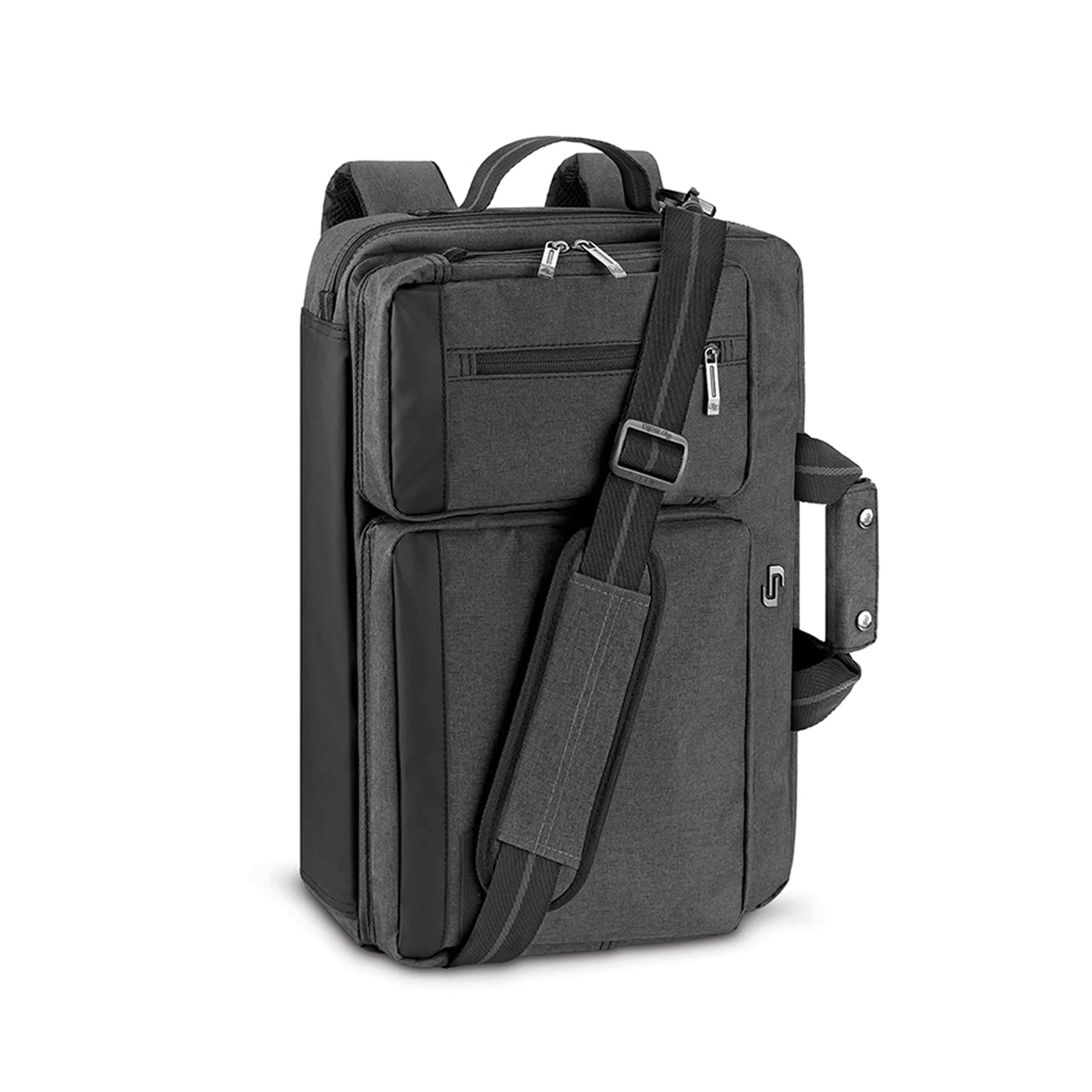 Solo New York Duane Hybrid Briefcase Backpack, Gray, Laptop Tote - Womvr