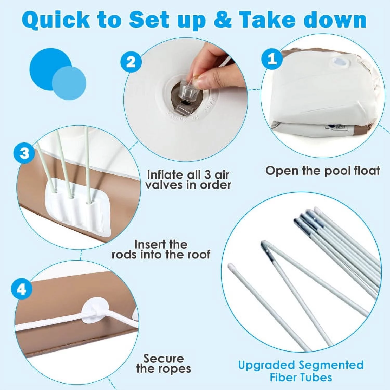 3-Layer Water Floating Mat Foam Pad for Lake, 83