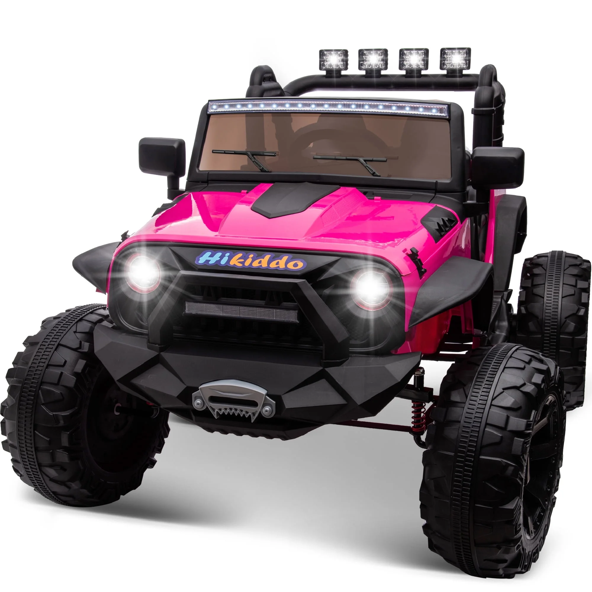 Hikiddo JC555 24V Ride on Toy for Big Kids, 2 Seater Powered Ride-on Truck Car with Remote - Green - Womvr