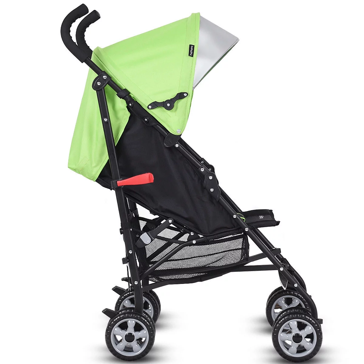 Costway Folding Lightweight Baby Toddler Umbrella Travel Stroller with Storage Basket Black - Womvr