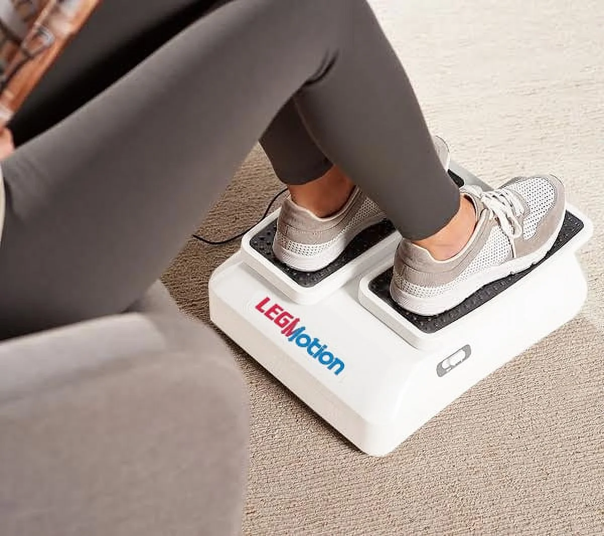 LegMotion Electric Leg Exerciser with Remote Control, 2 Speeds, Portable Leg Exercise Machine for Home and Office Use - Womvr