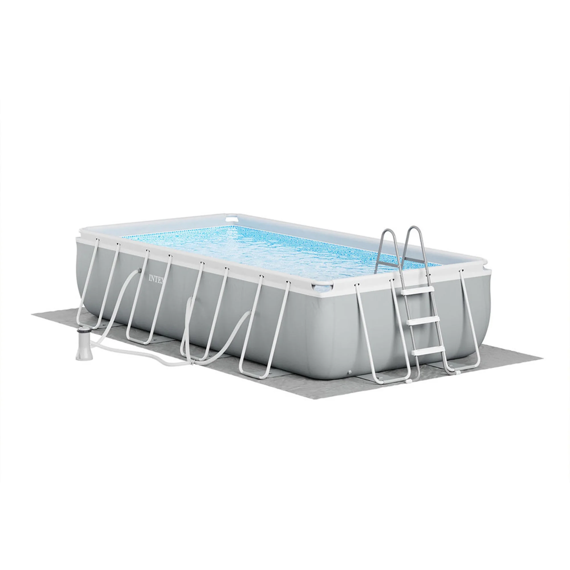 Intex 16Ft X 8Ft X 42In Prism Frame Rectangular Pool Set - Womvr