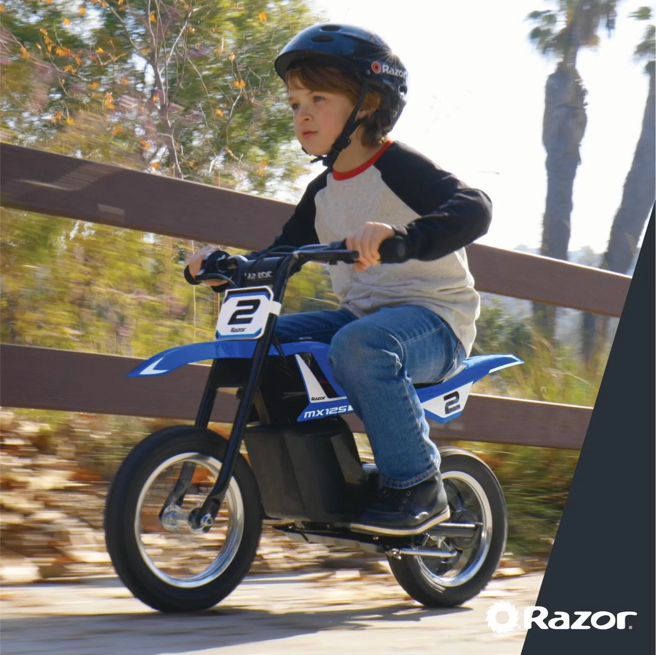 Razor Miniature Dirt Rocket MX125 Electric-Powered Dirt Bike - Black with Decal Included, Recommended For Kids 7+ Between 40 and 80 lbs - Womvr