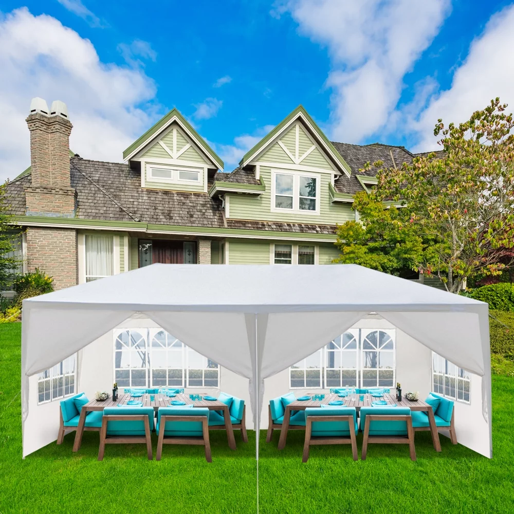 Ktaxon 10'x 20' Canopy Party Wedding Tent Garden Pavilion Cater Events 6 Removable Sidewalls White - Womvr