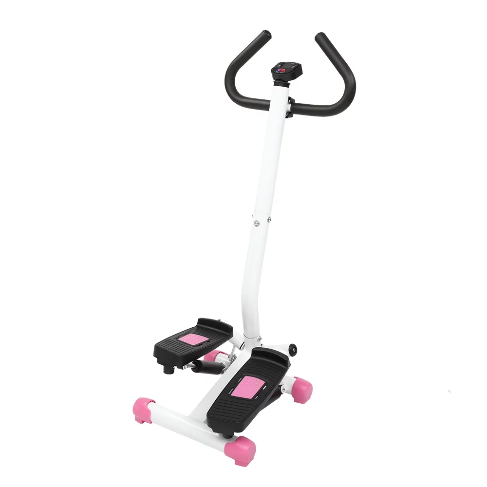 UBesGoo Mini Aerobic Stepper, Stair Climber Twist Fitness Machine with handle, Pink - Womvr