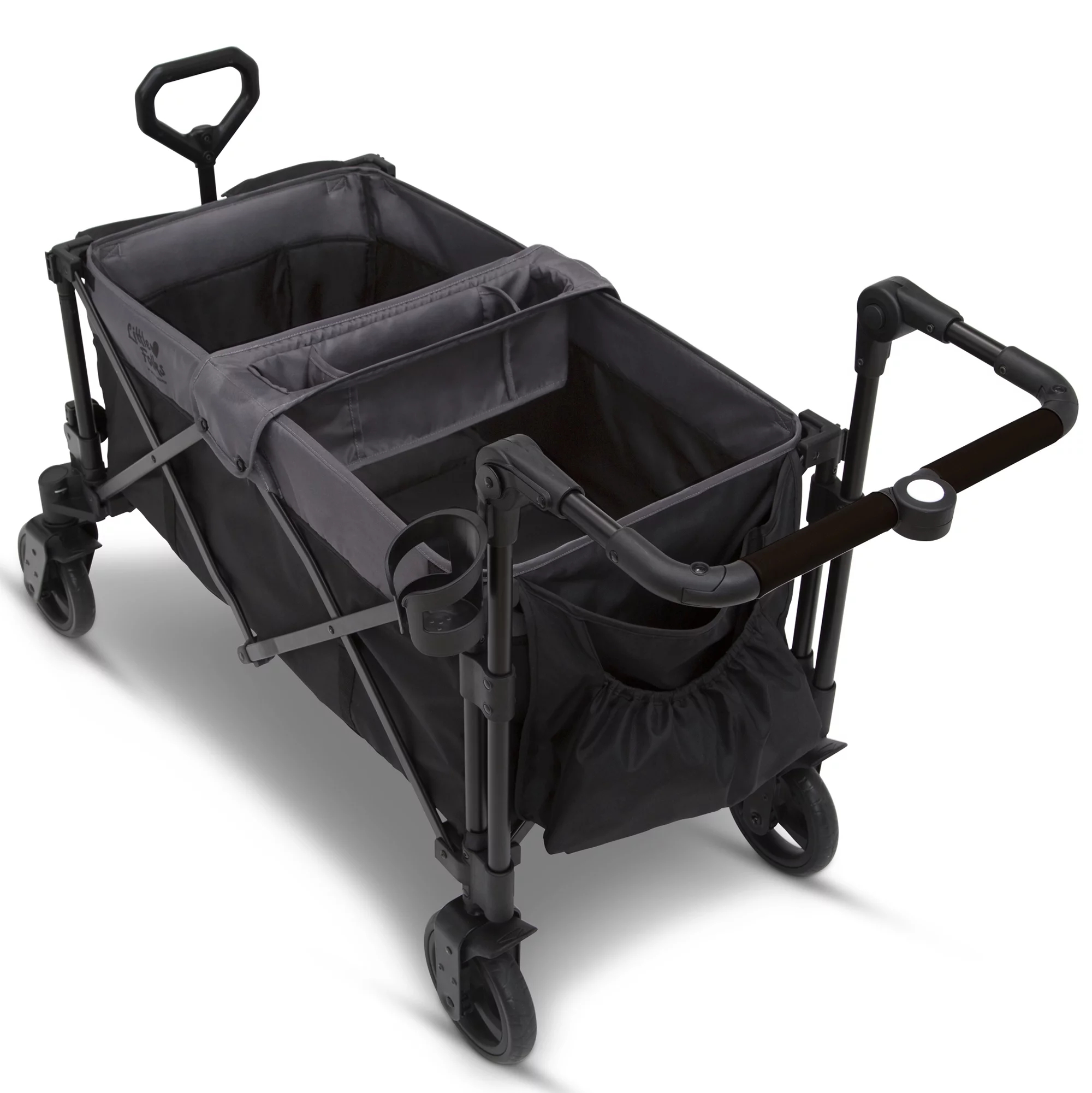 Little Folks by Delta Children City Wagon Cruiser Stroller, Black - Womvr